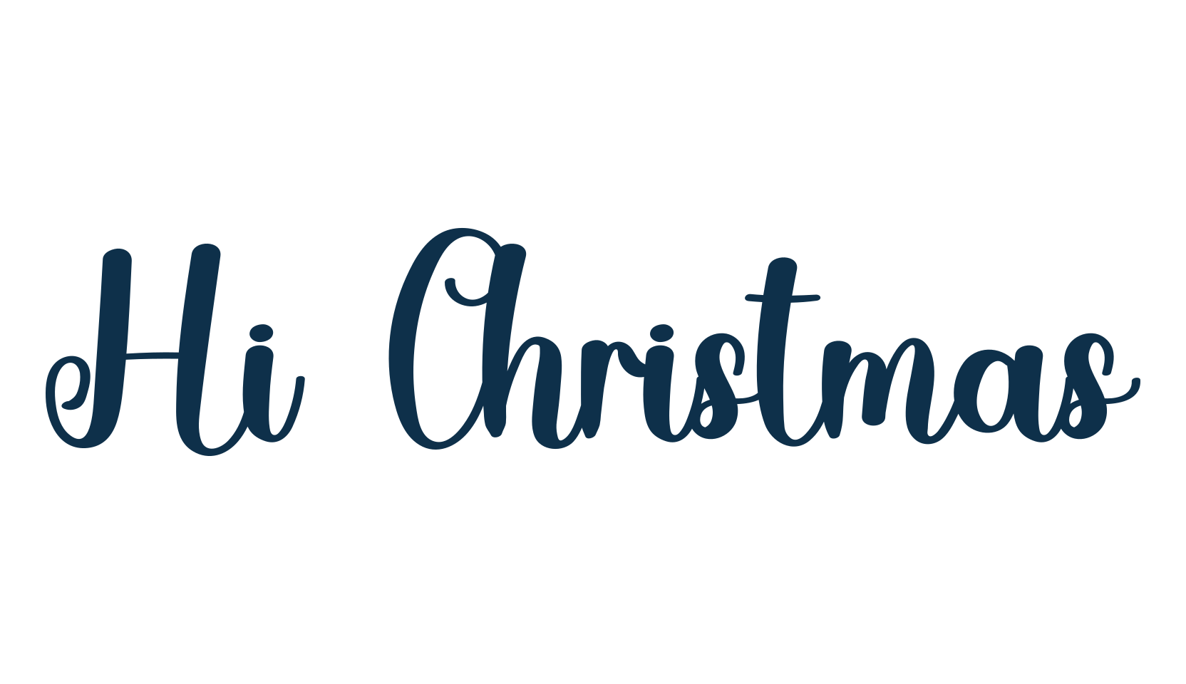 Hi Christmas, calligraphy font preview