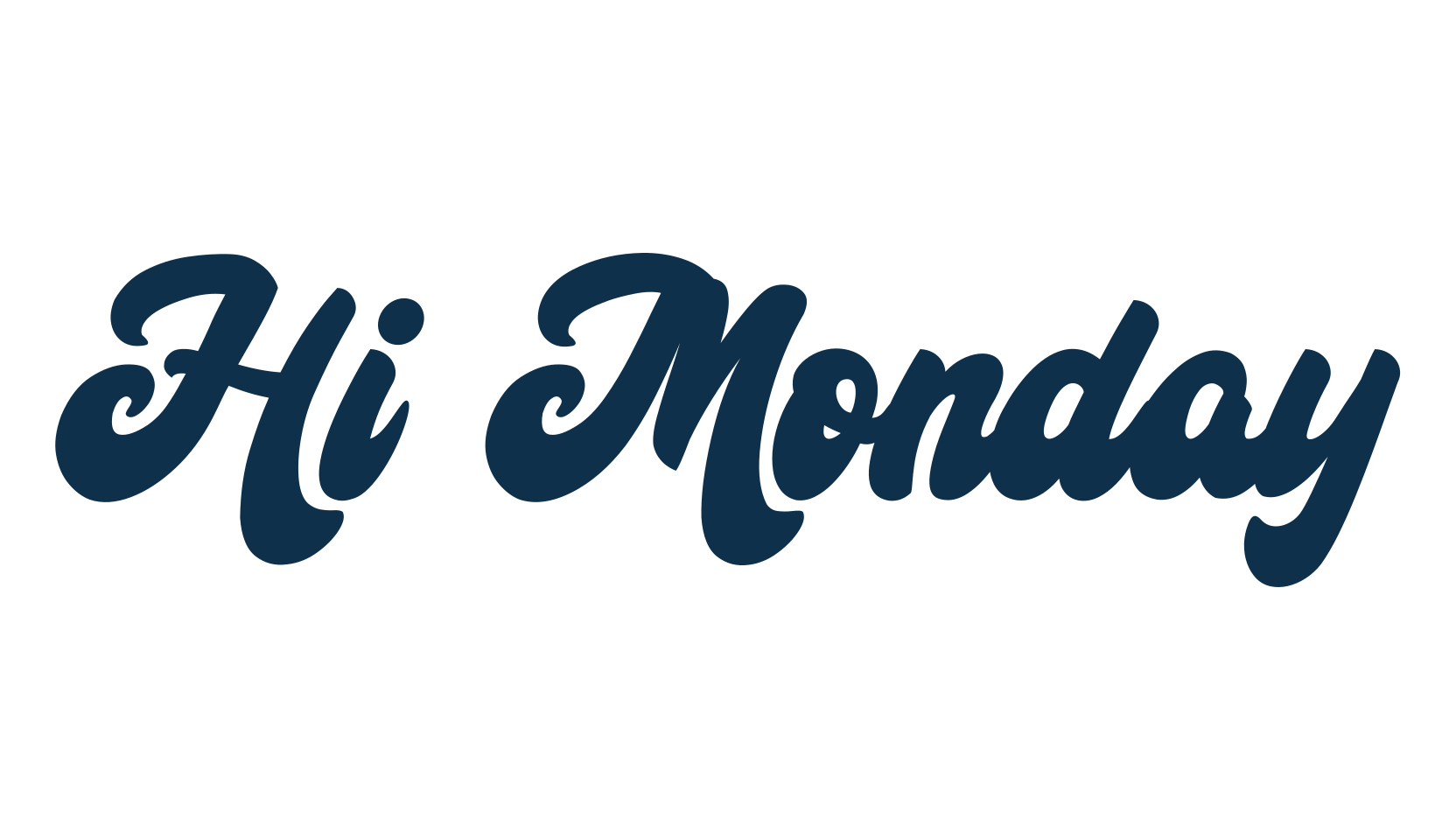 Hi Monday, old school font preview