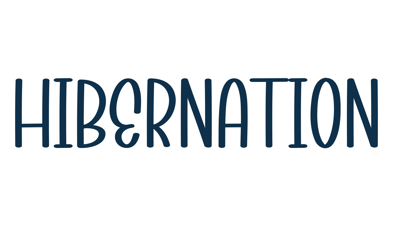 Hibernation, fancy decorative font preview