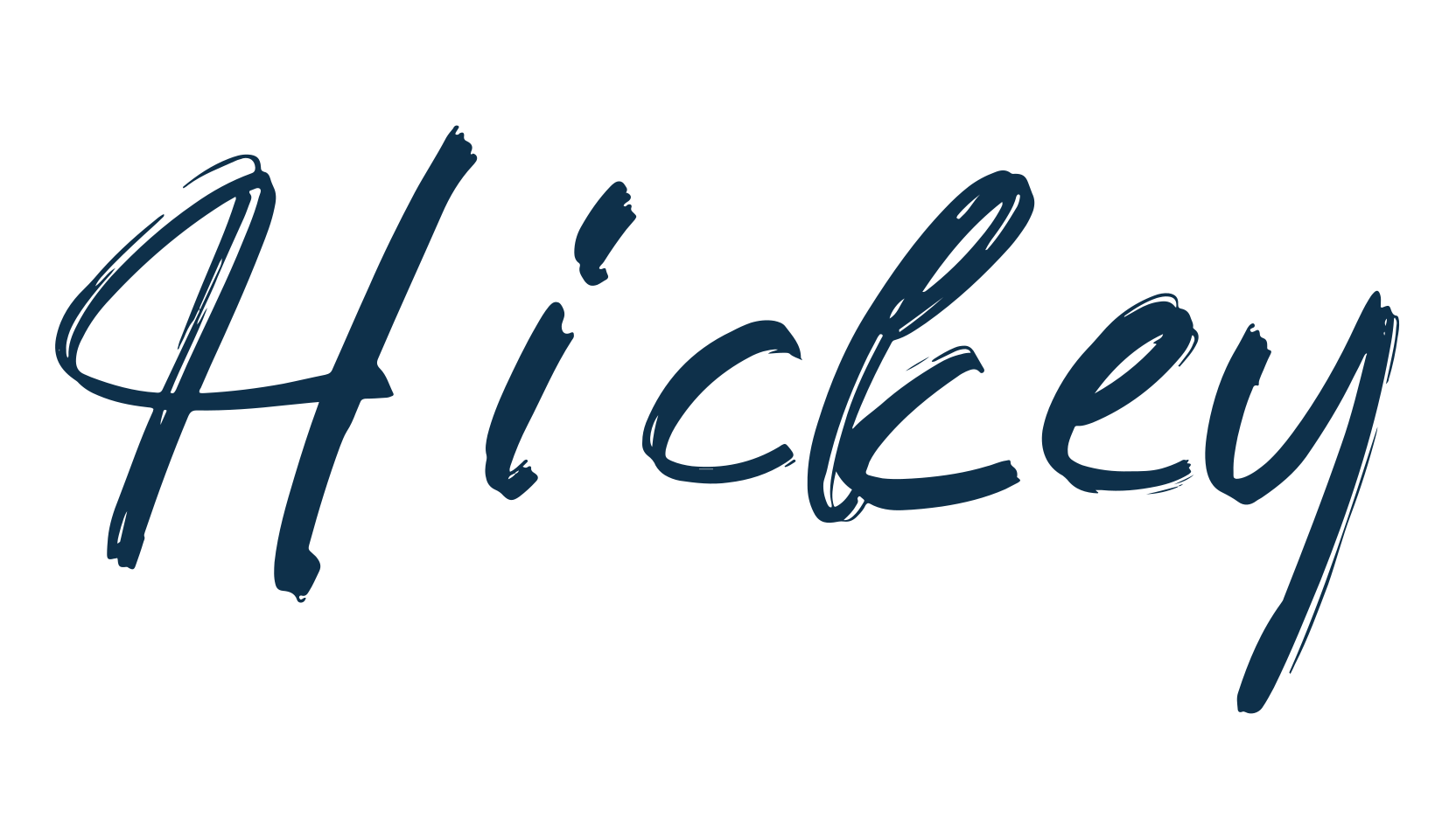 Hickey, script brush fancy decorative calligraphy font preview