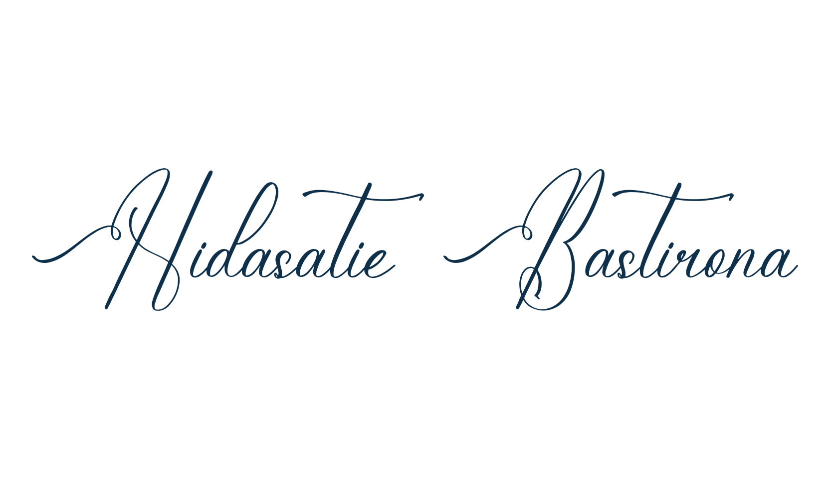 Hidasatie Bastirona, script calligraphy fancy decorative font preview