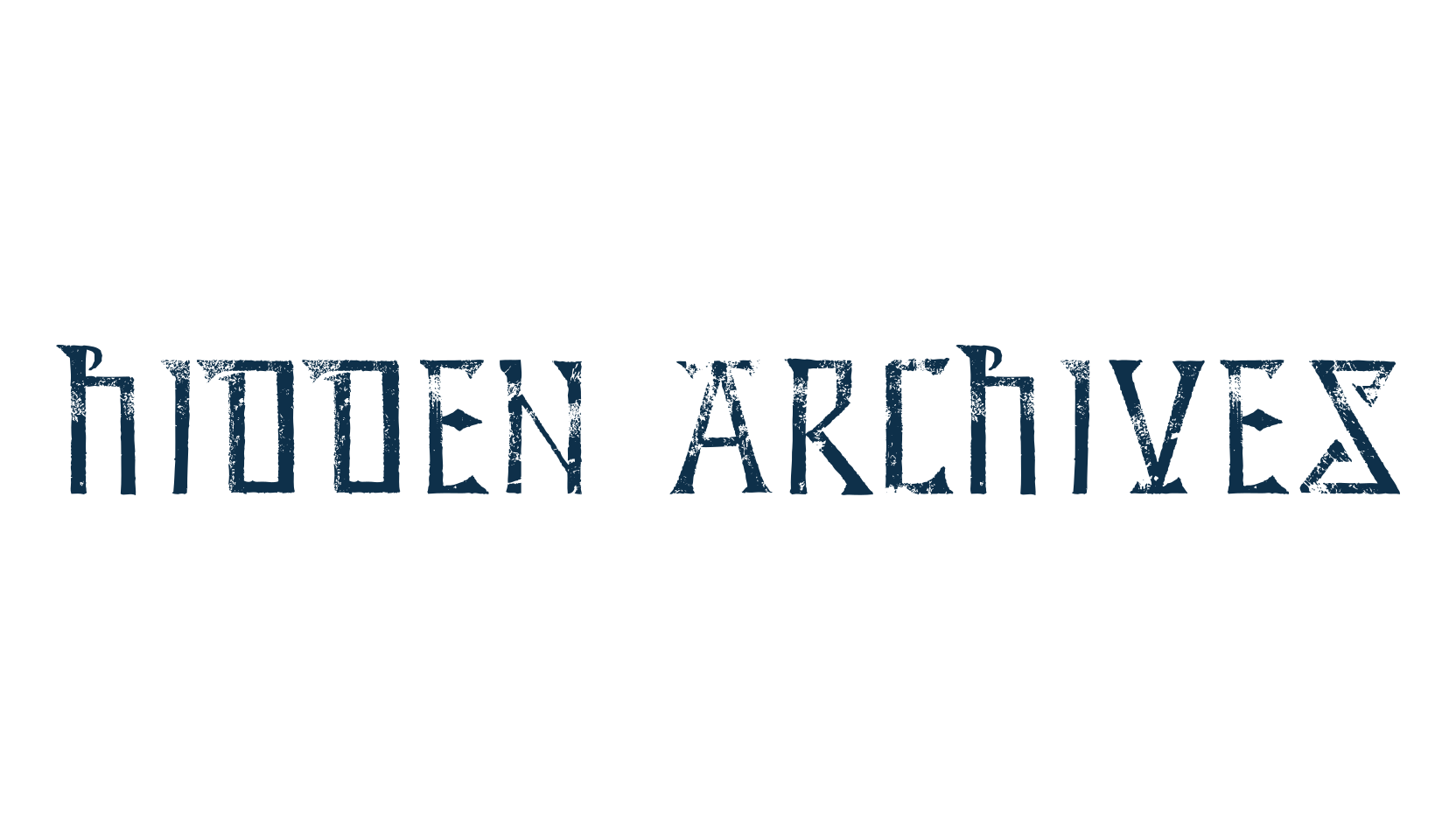 Hidden Archives, eroded font preview