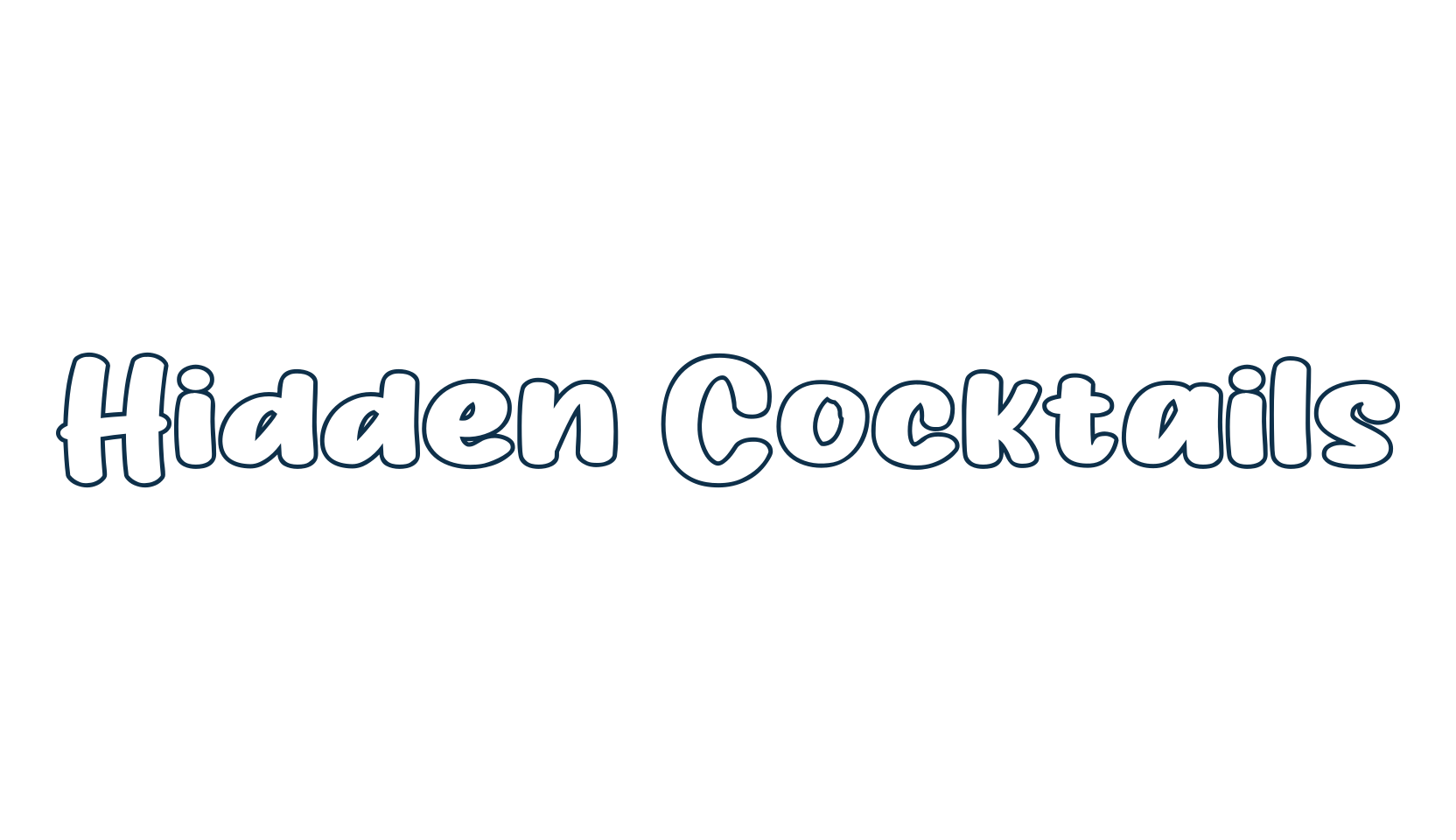 Hidden Cocktails, fancy decorative font preview