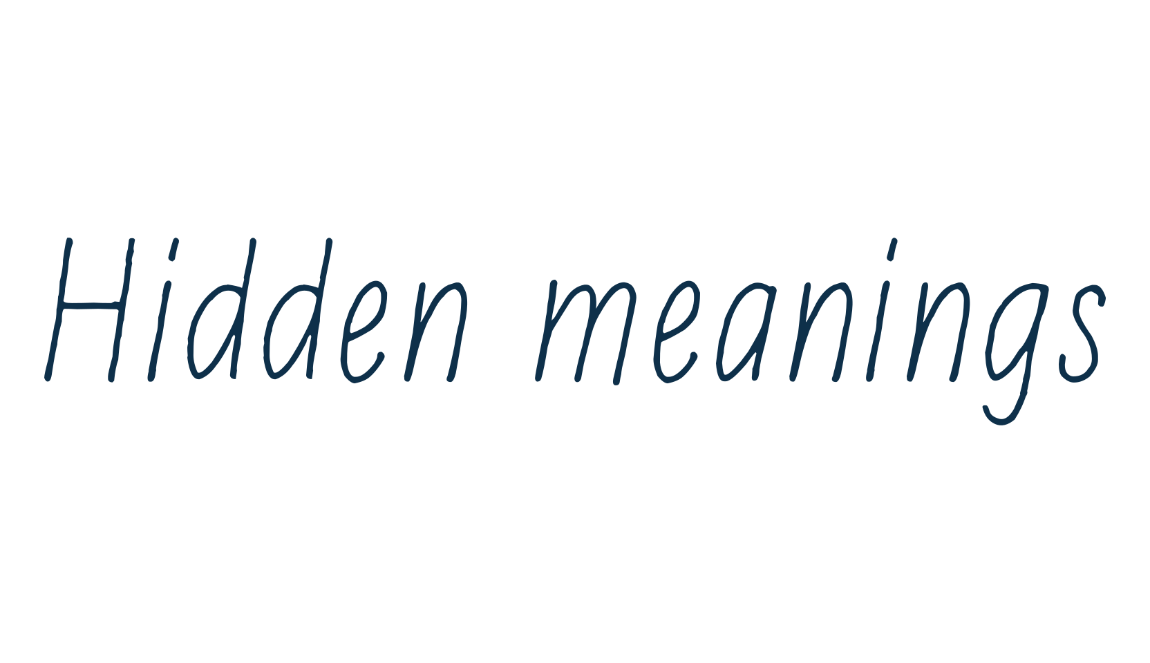 Hidden meanings, various font preview