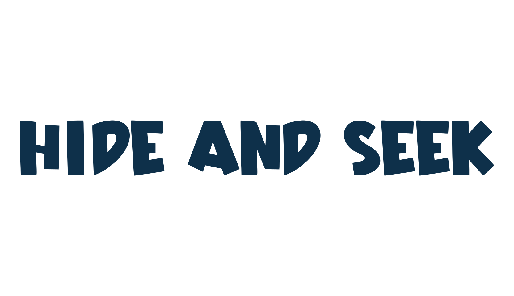 Hide And Seek, cartoon font preview
