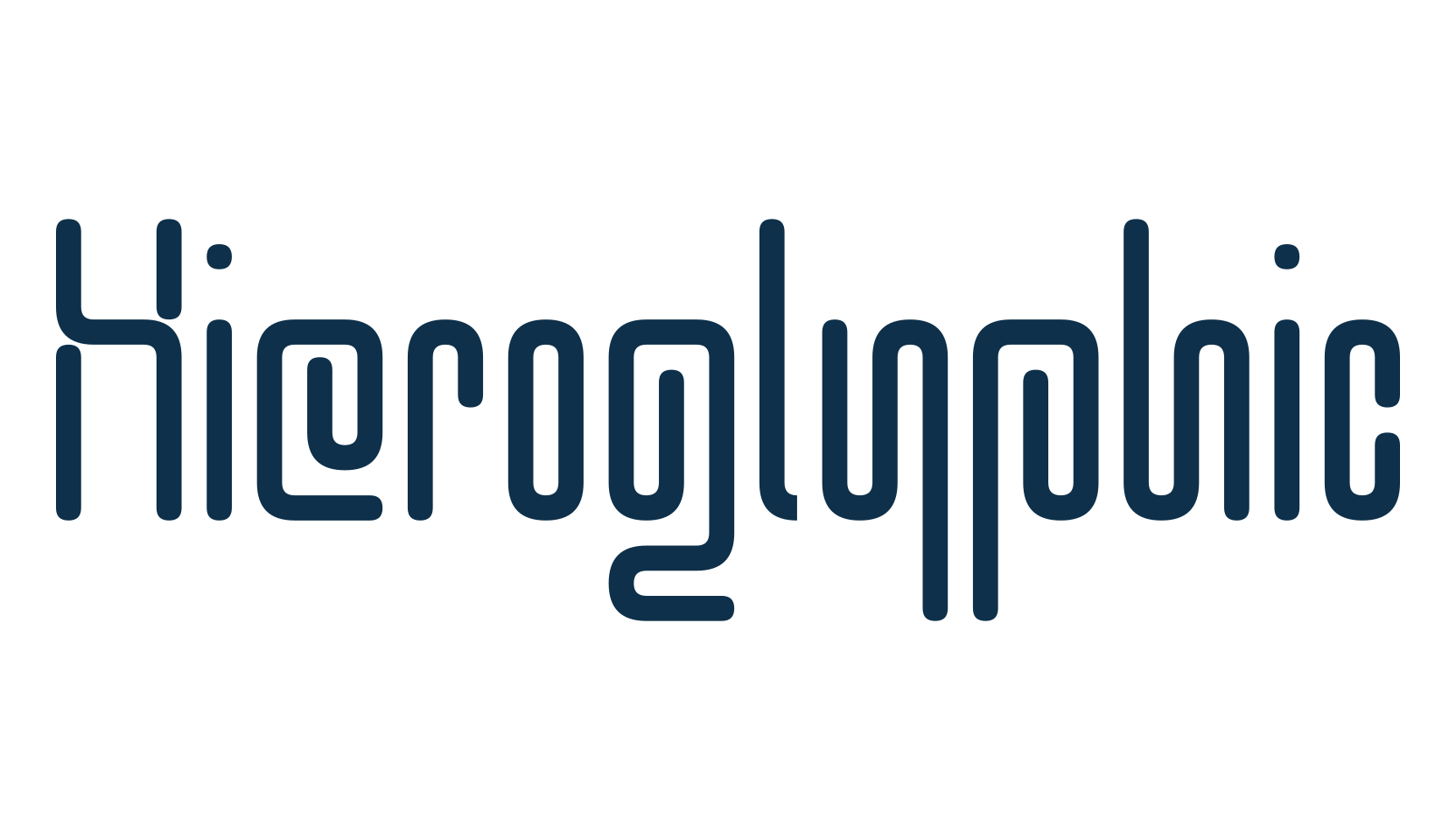 Hieroglyphic, various font preview