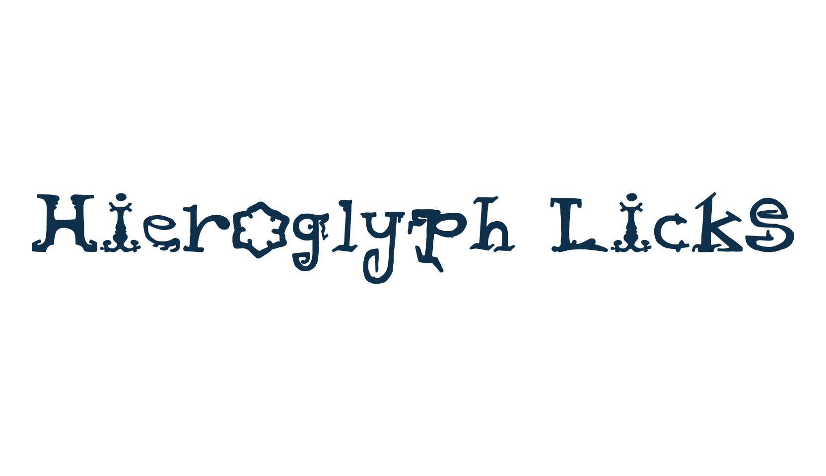 Hieroglyph Licks, various font preview
