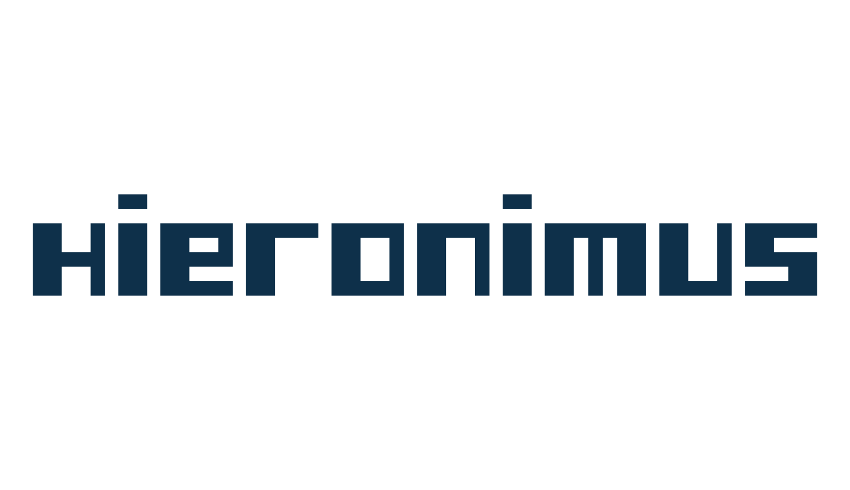 Hieronimus, techno square sci-fi font preview