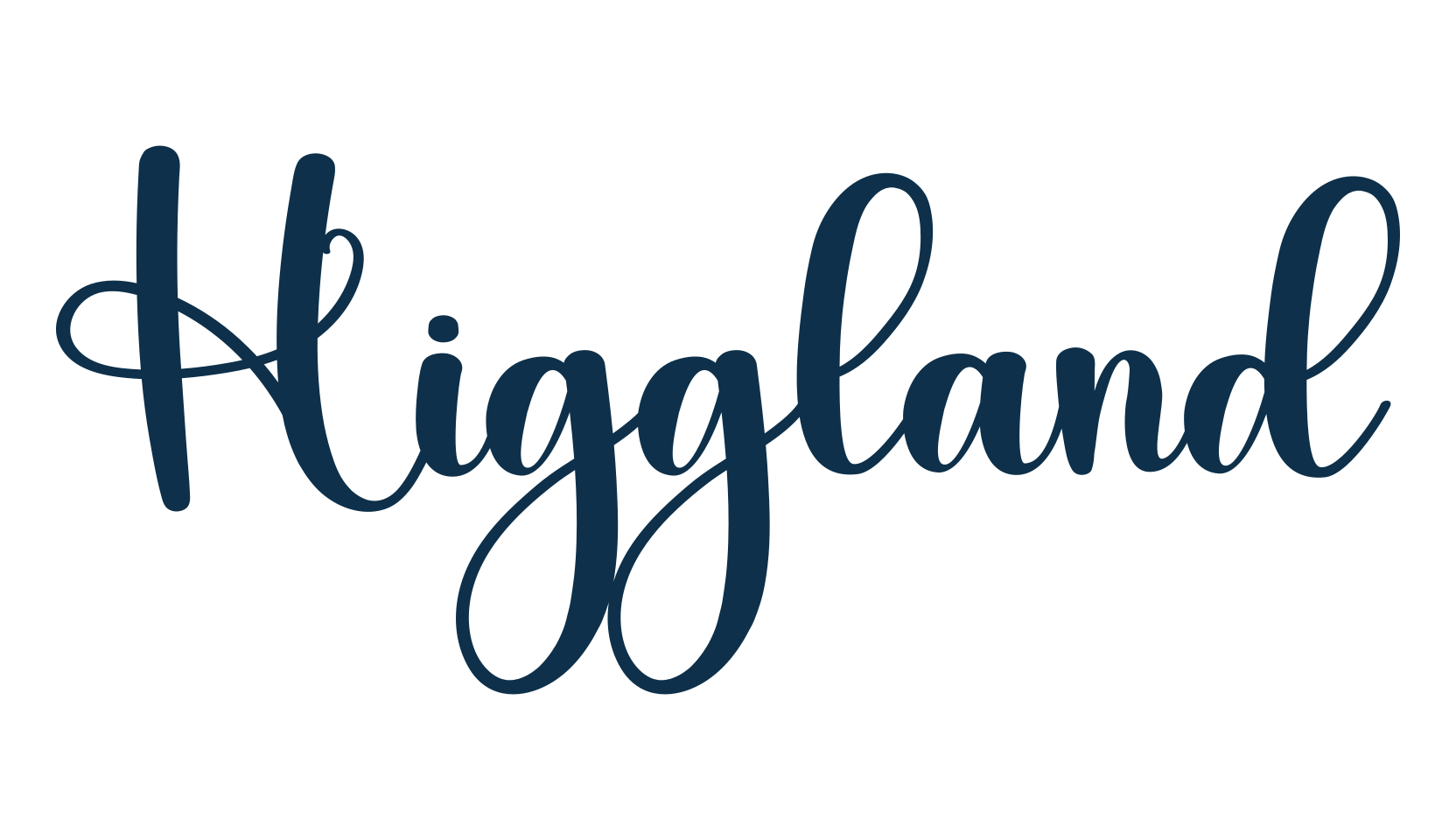 Higgland, script calligraphy fancy decorative font preview