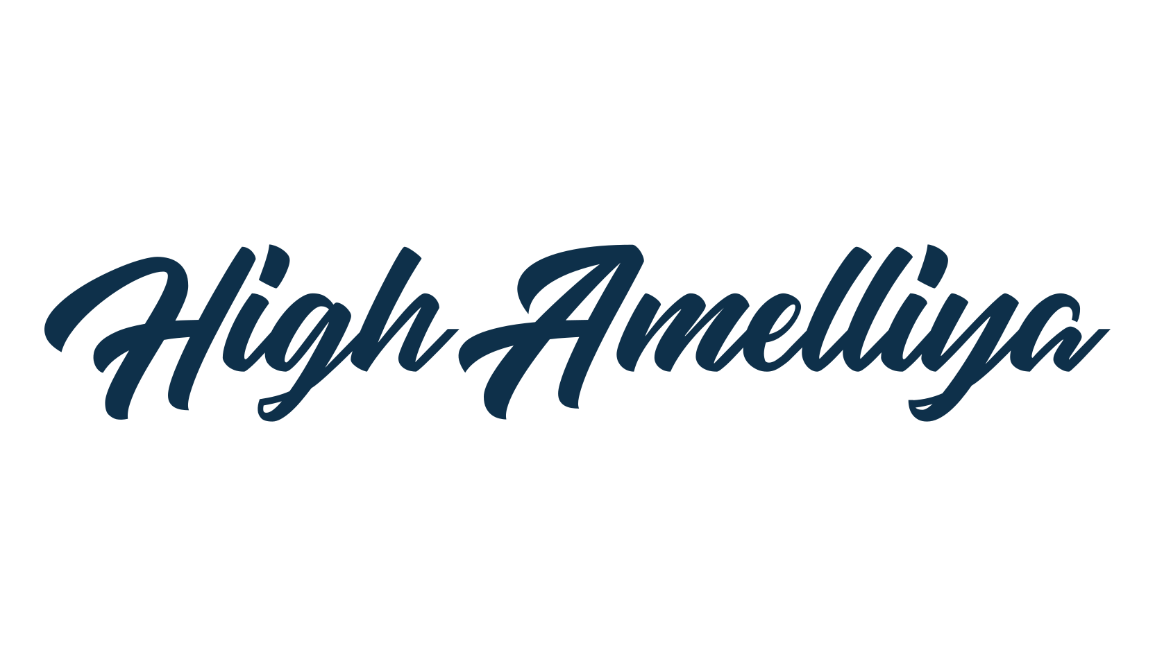 High Amelliya, calligraphy font preview