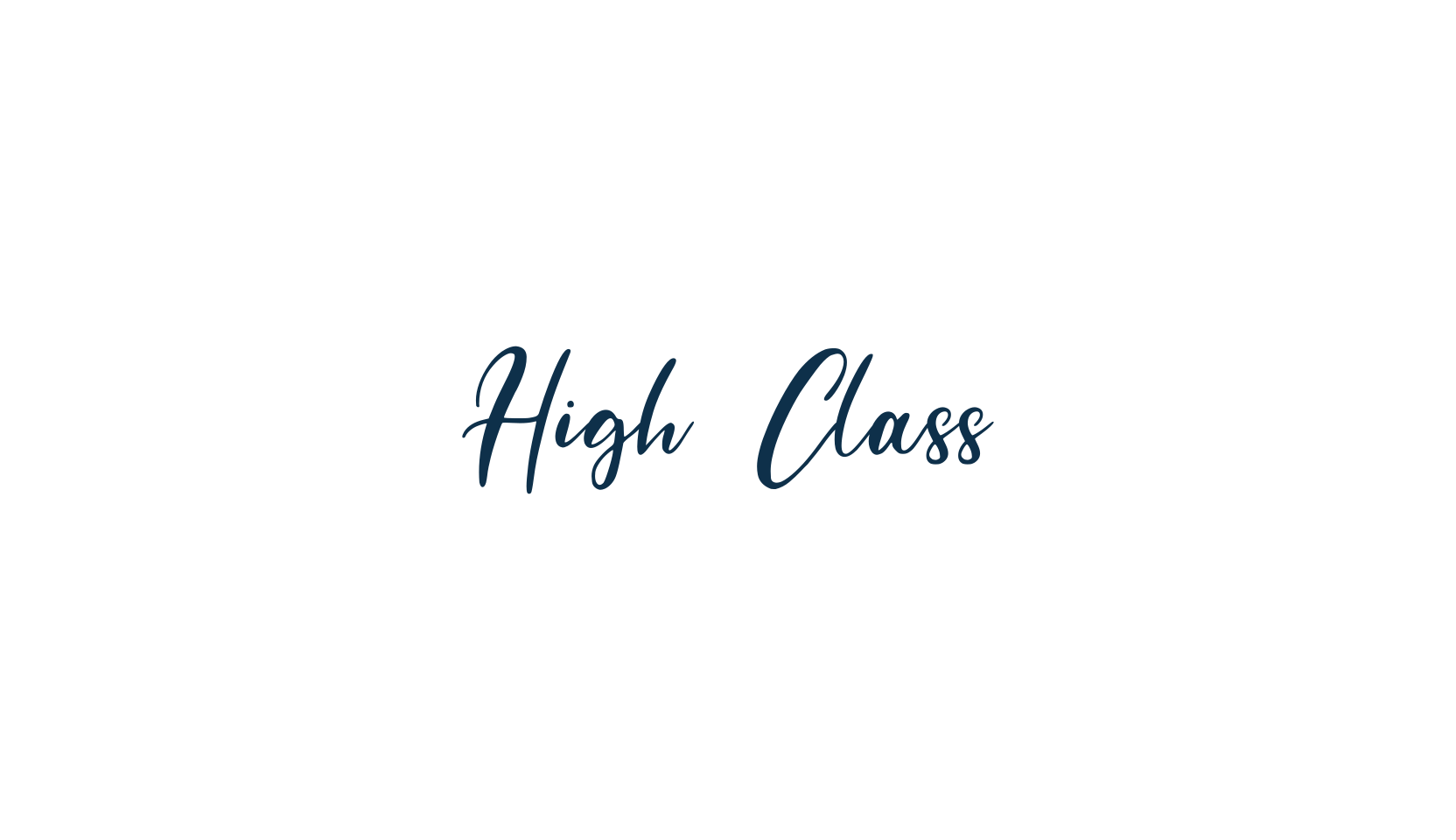 High Class, handwriting font preview