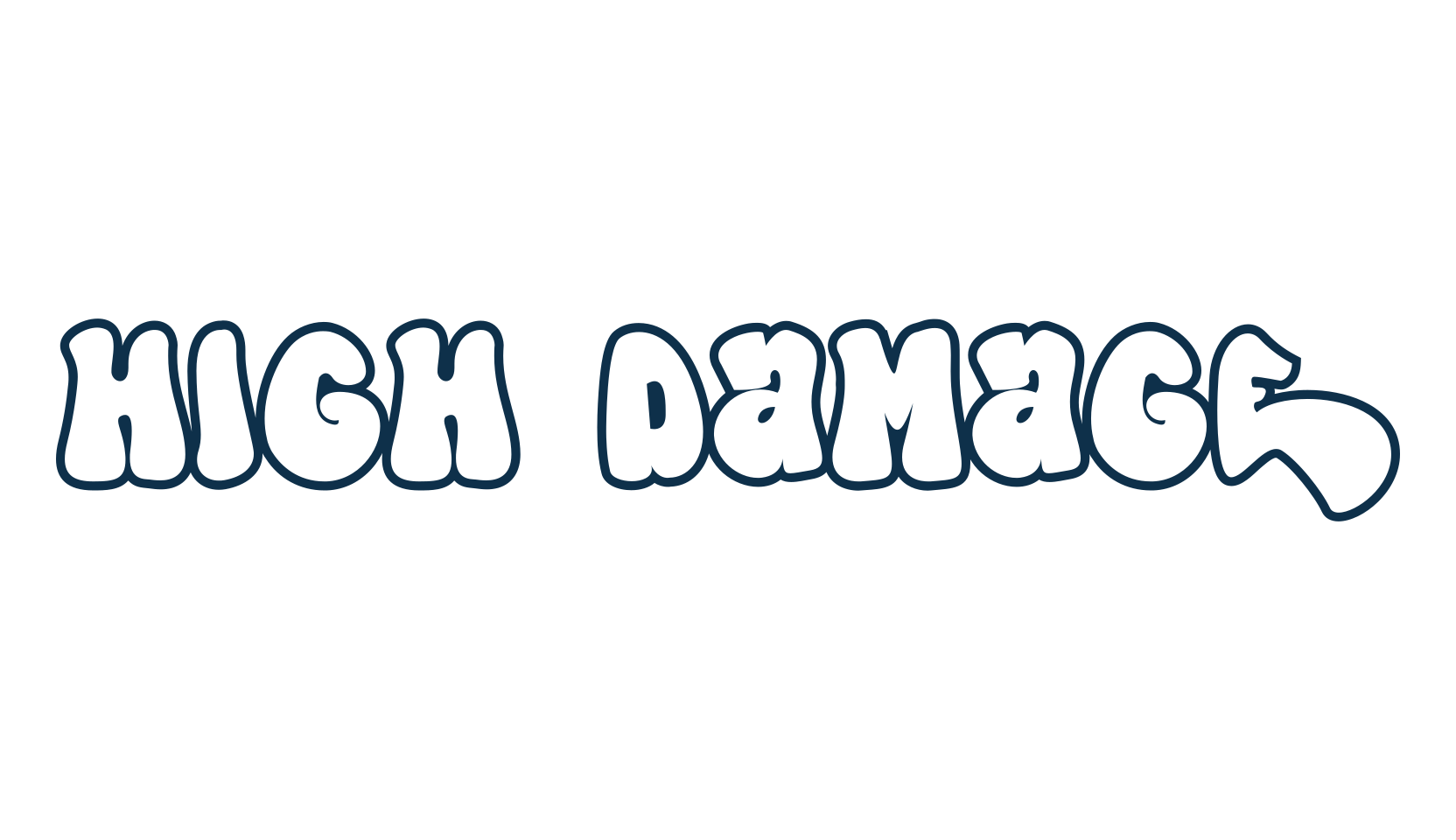 High Damage, script graffiti fancy decorative calligraphy font preview