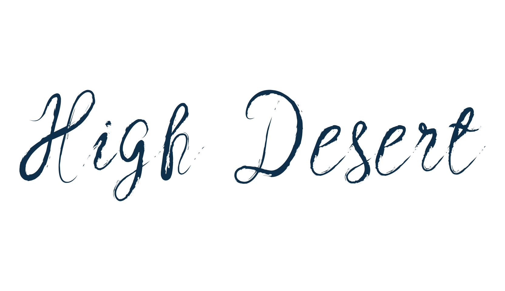 High Desert, script brush fancy decorative calligraphy font preview