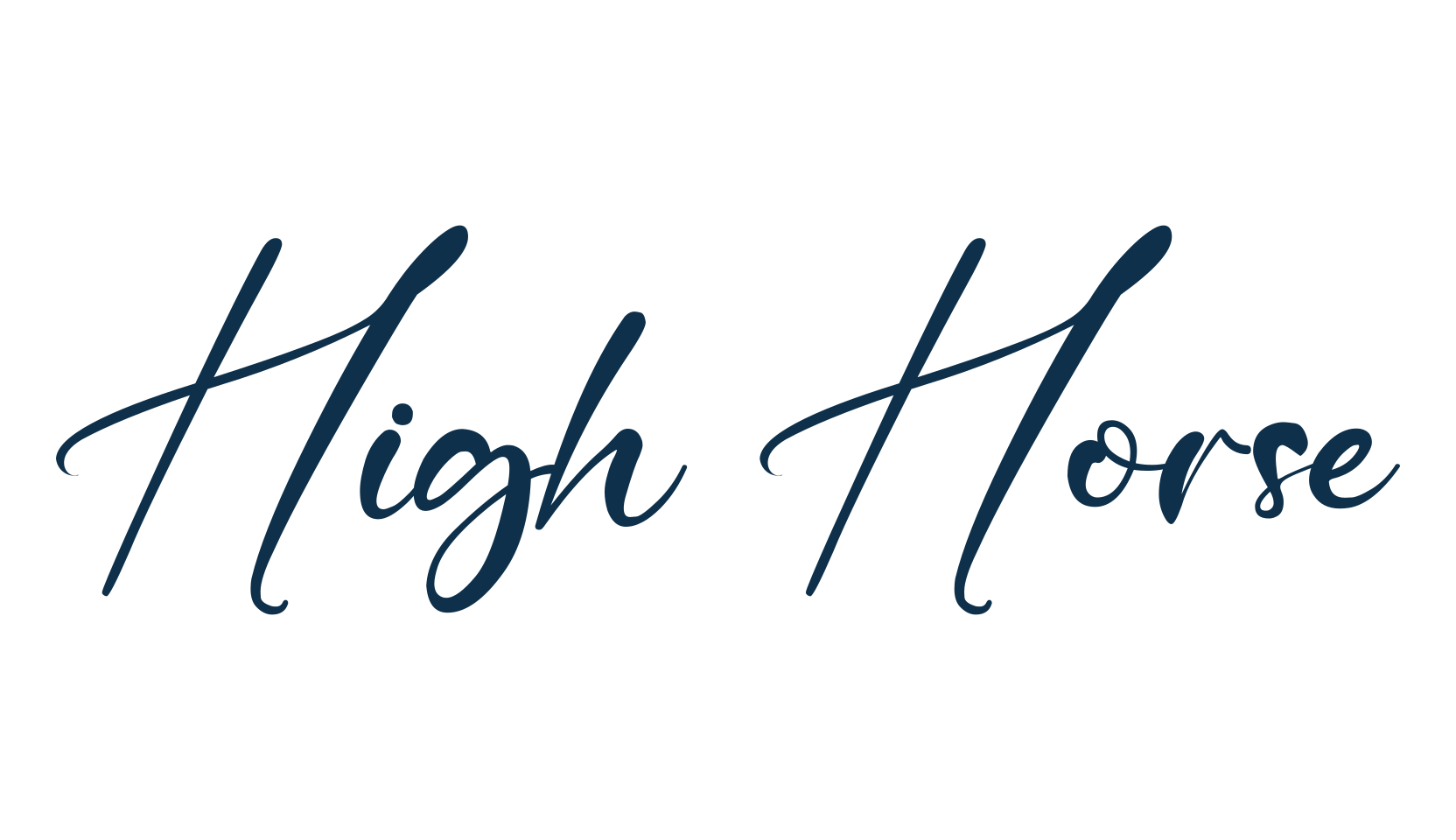 High Horse, handwriting font preview