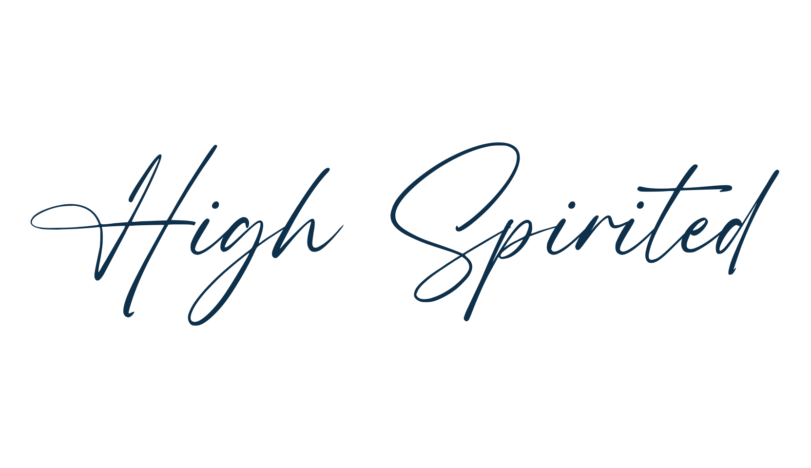 High Spirited, script handwritten fancy decorative calligraphy font preview