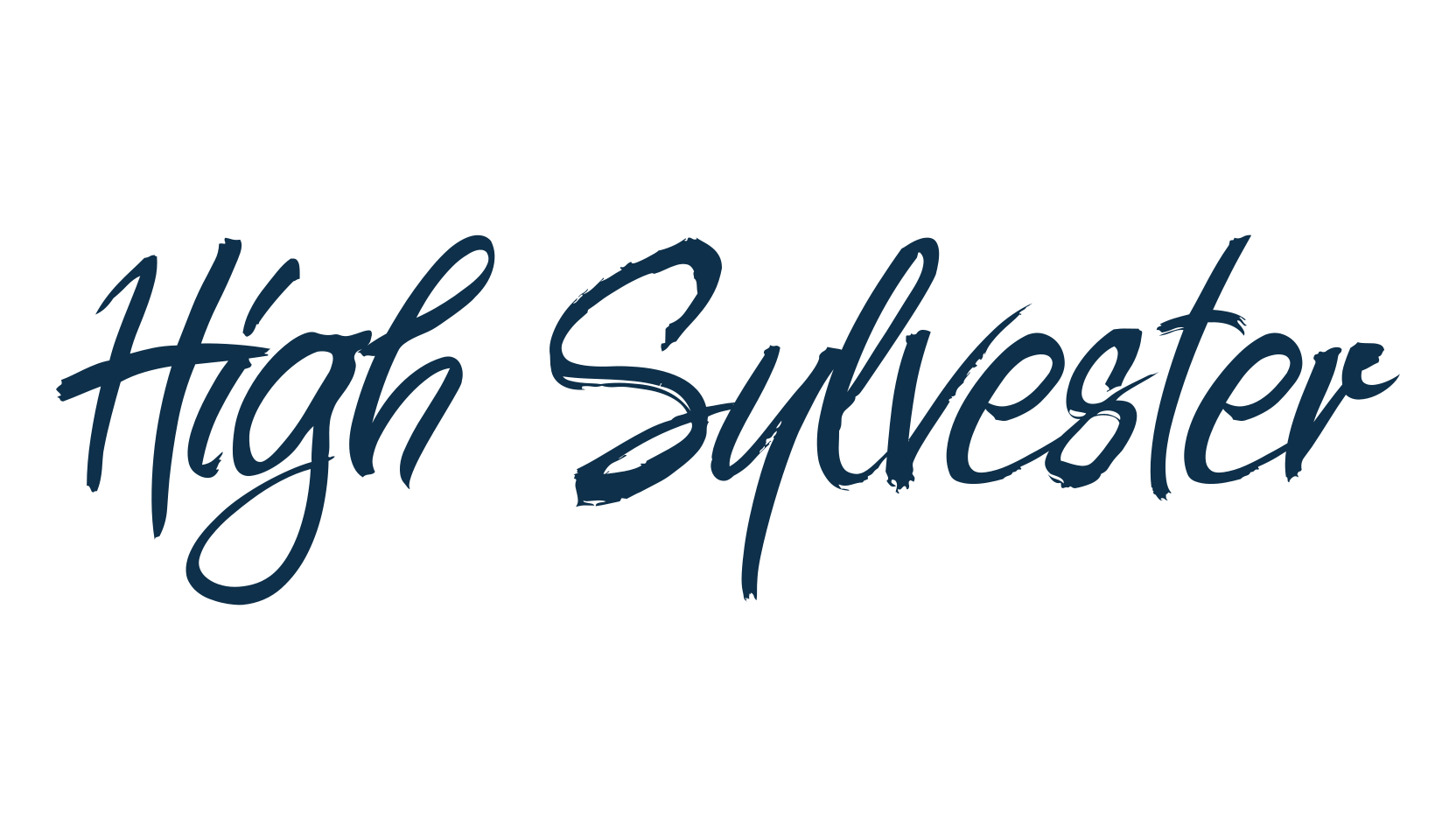 High Sylvester, script brush fancy decorative calligraphy font preview