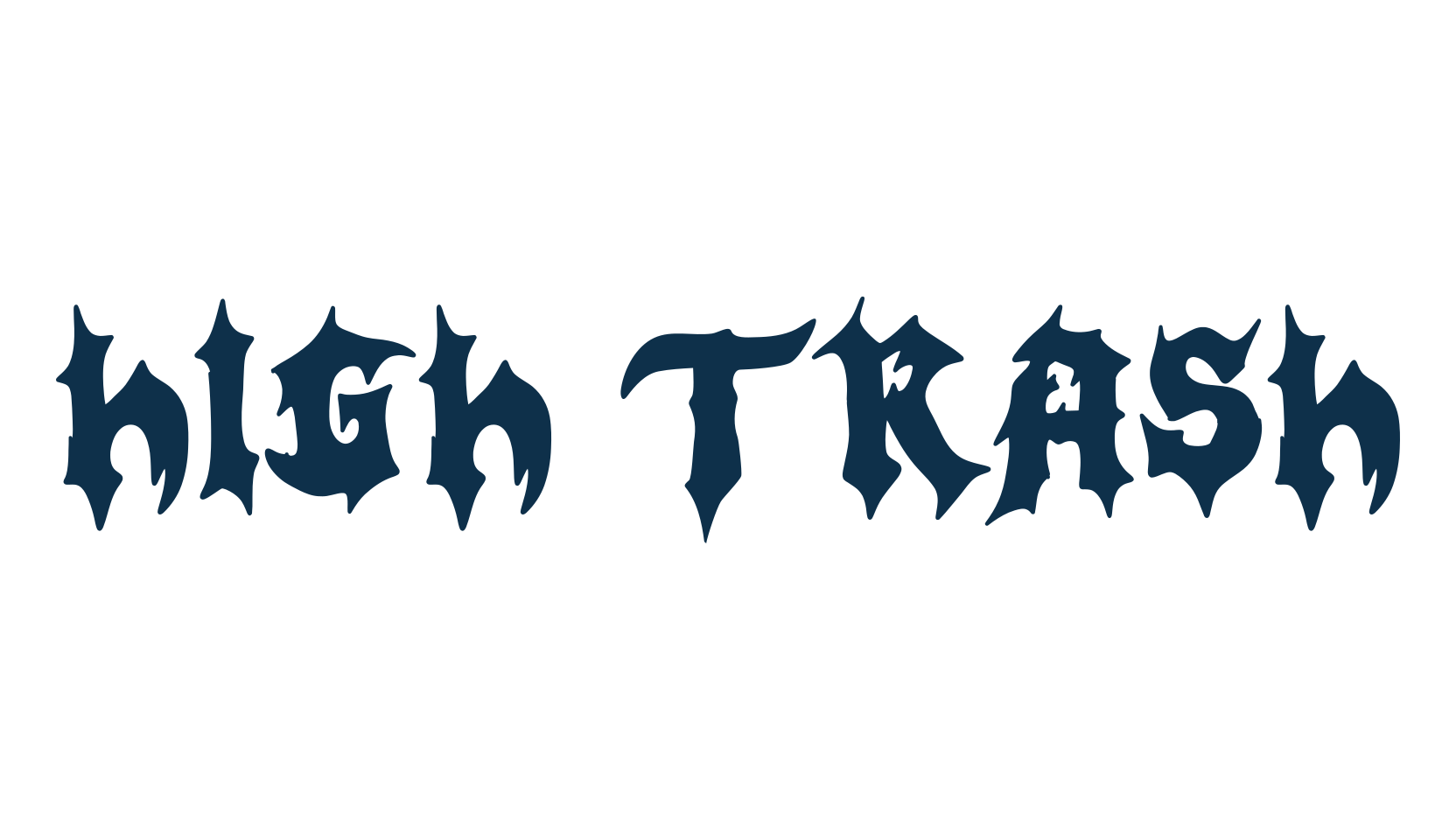 High Trash, gothic modern font preview