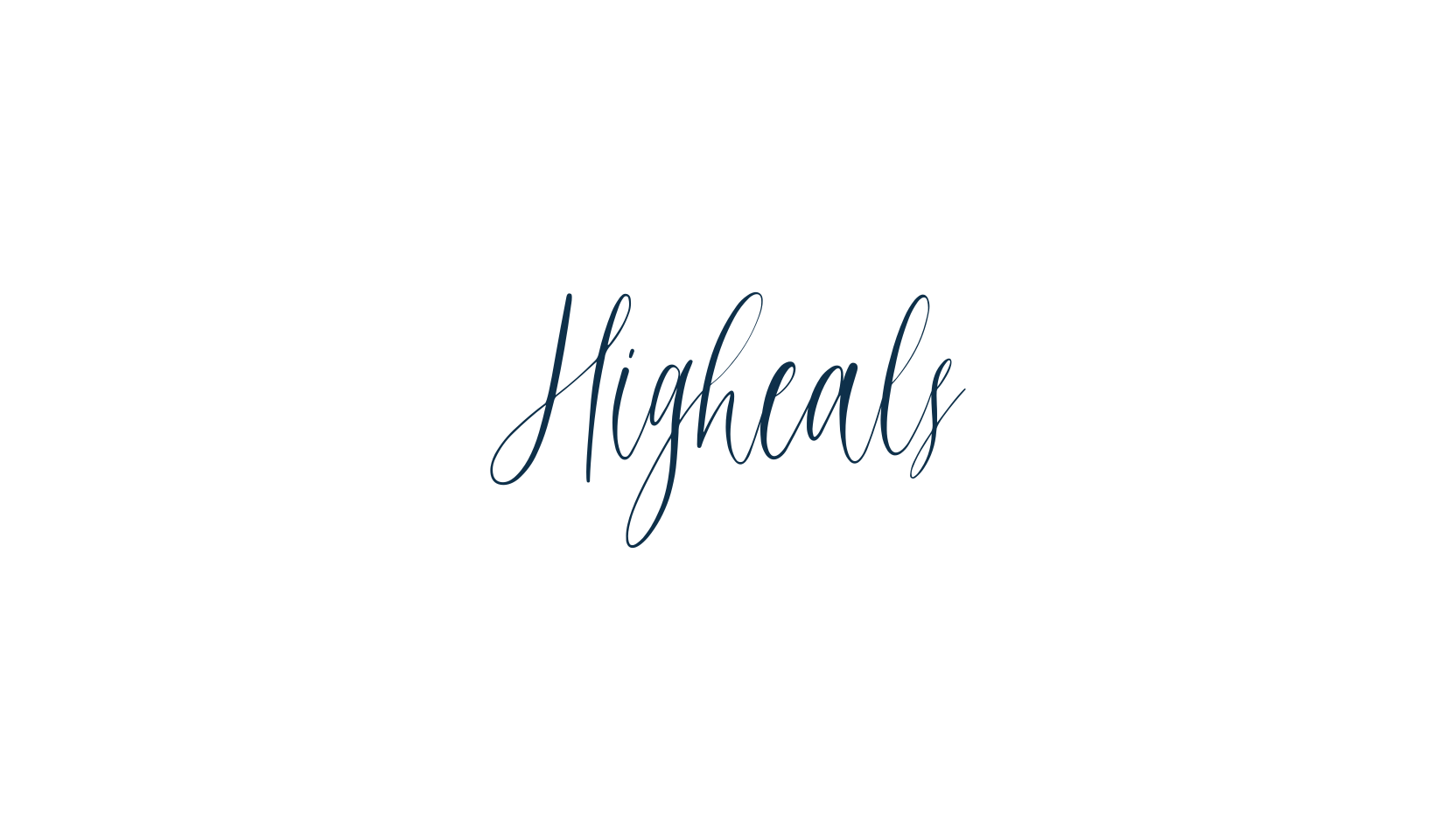 Higheals, calligraphy font preview
