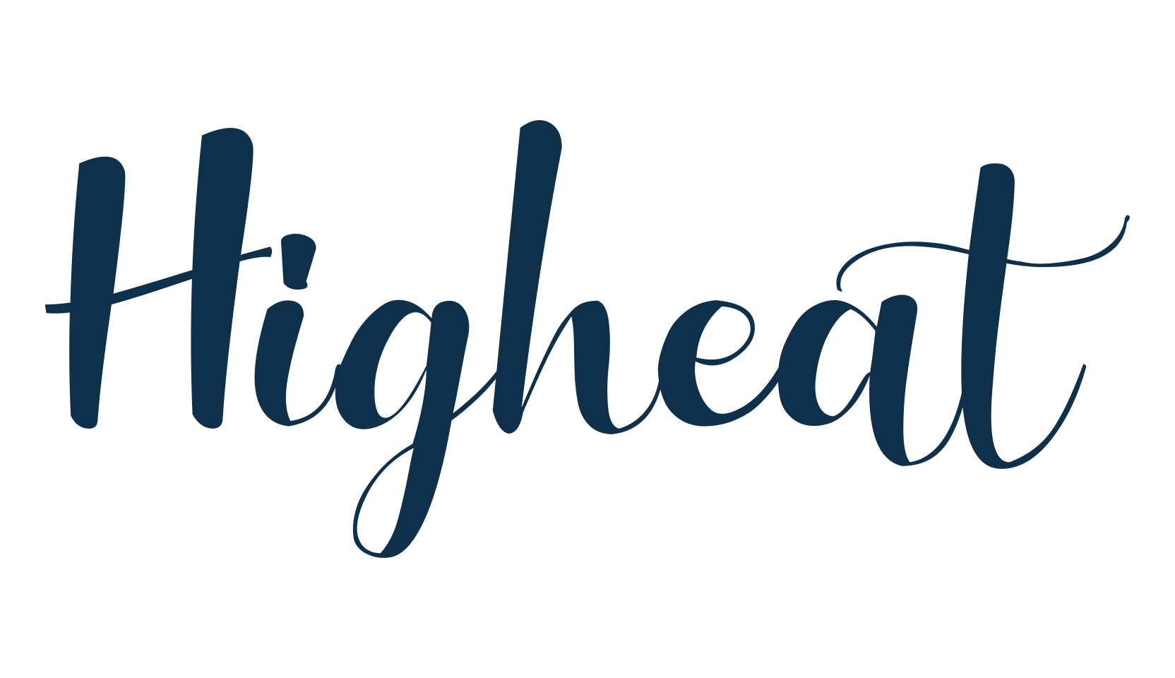 Higheat, calligraphy font preview