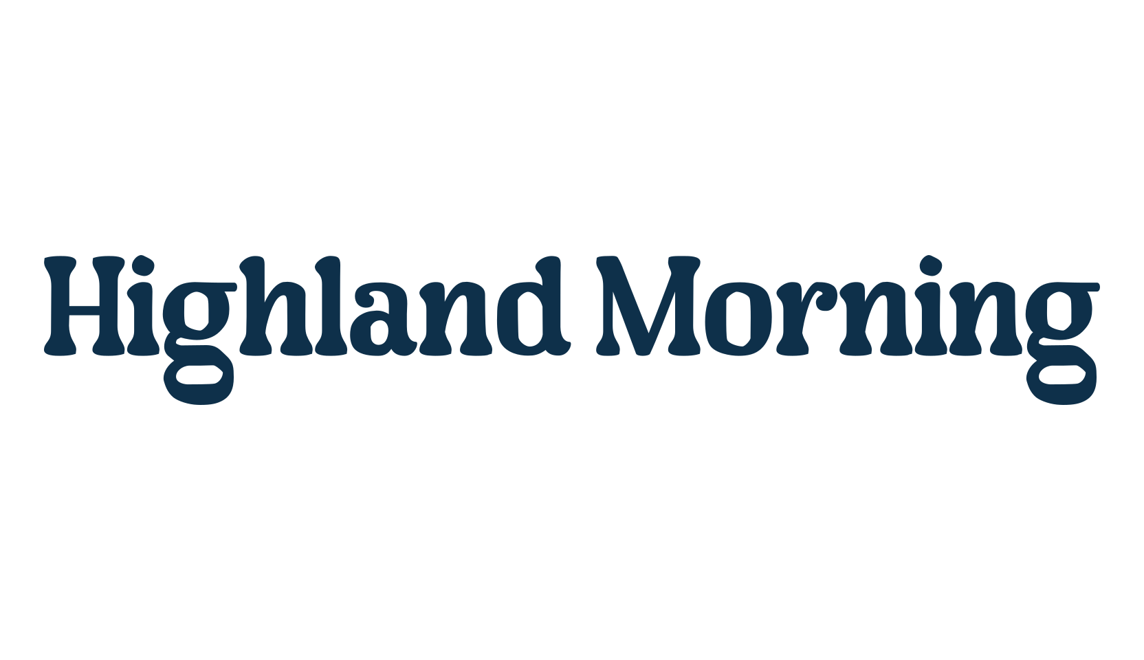 Highland Morning, basic serif font preview