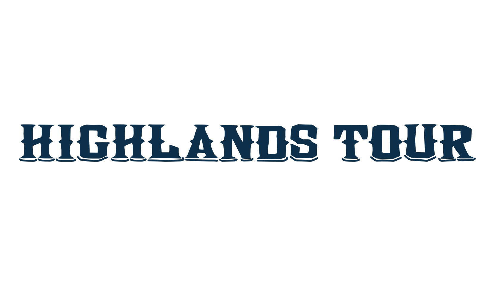 Highlands Tour, retro font preview