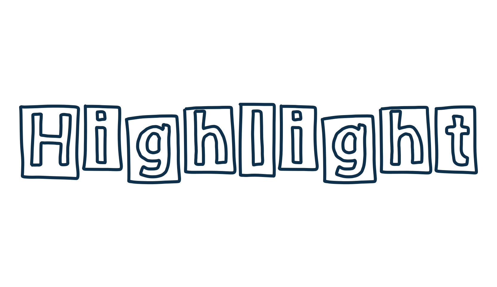 Highlight (highlight-2), decorative font preview