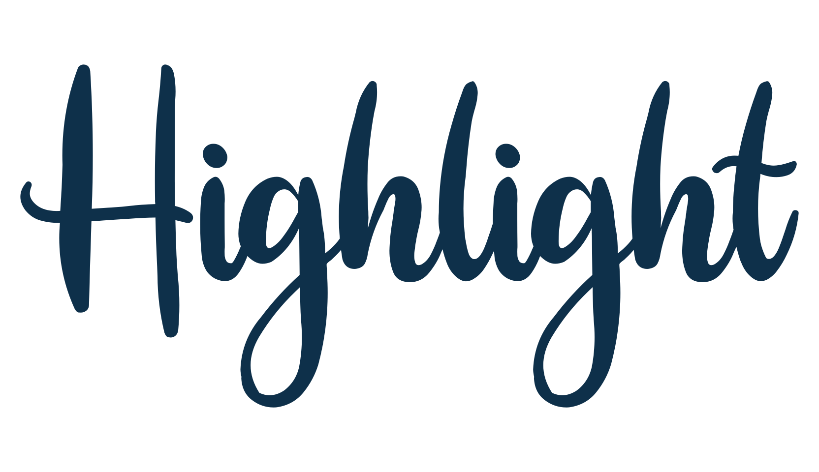 Highlight (highlight-3), calligraphy font preview
