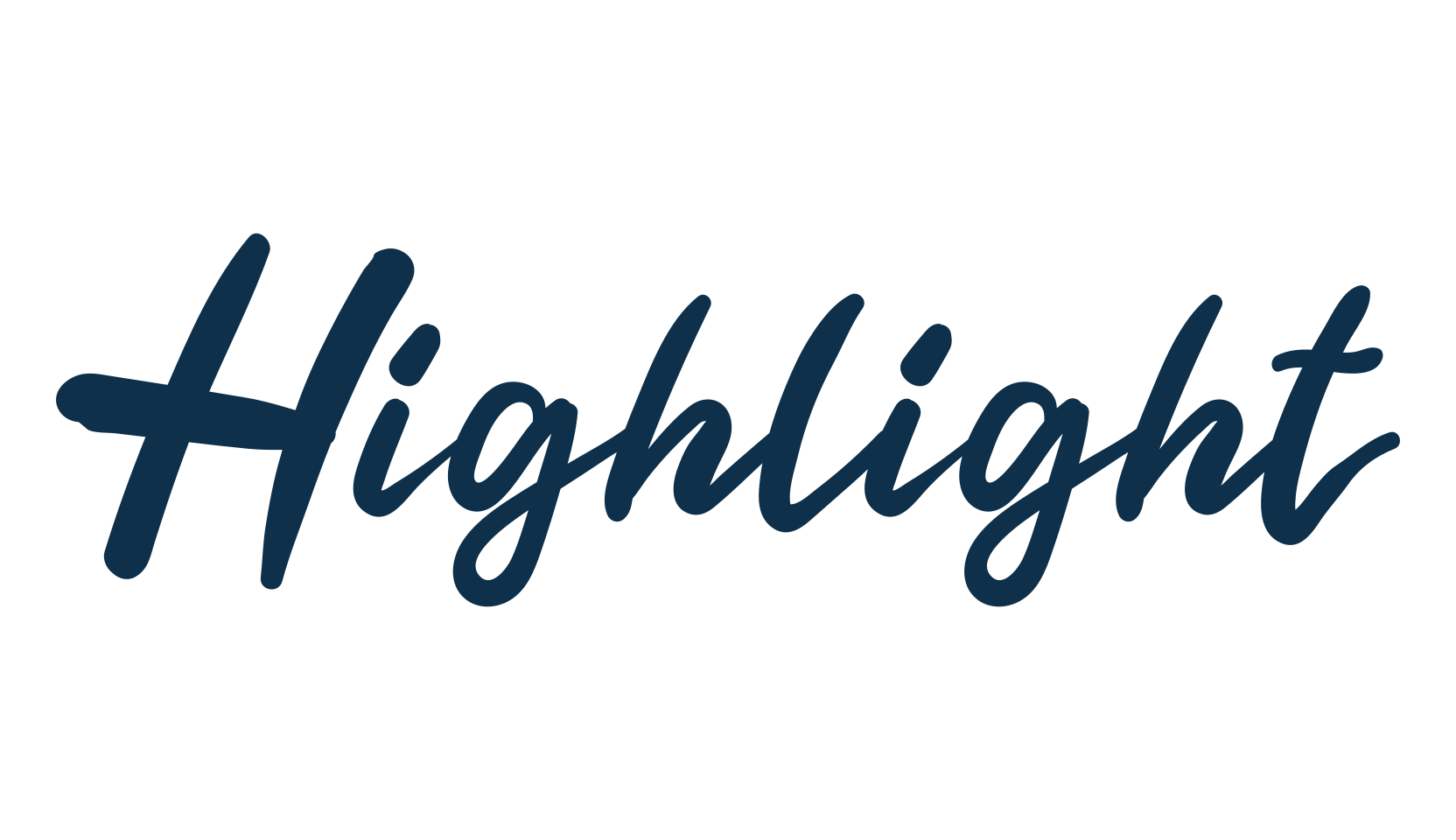 Highlight, script handwritten fancy decorative calligraphy font preview