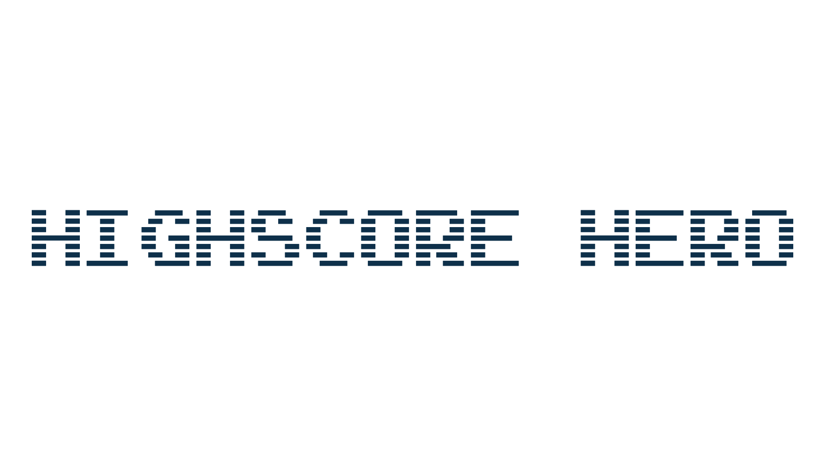 Highscore Hero, lcd font preview