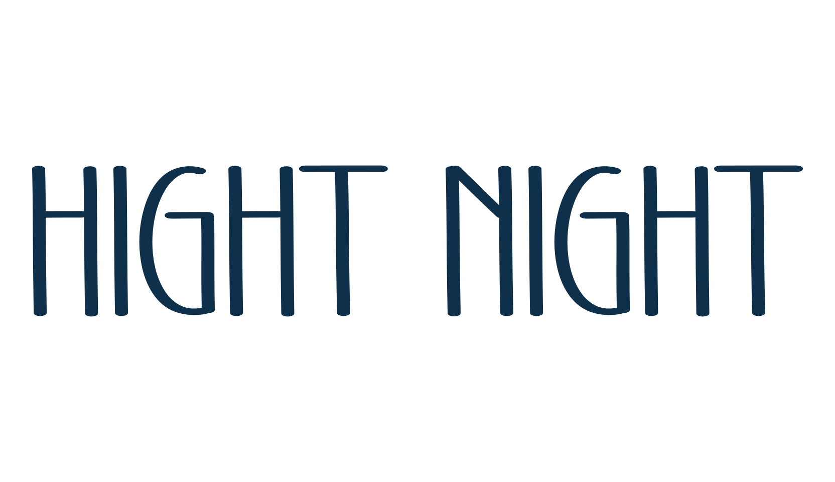 Hight Night, fancy decorative font preview