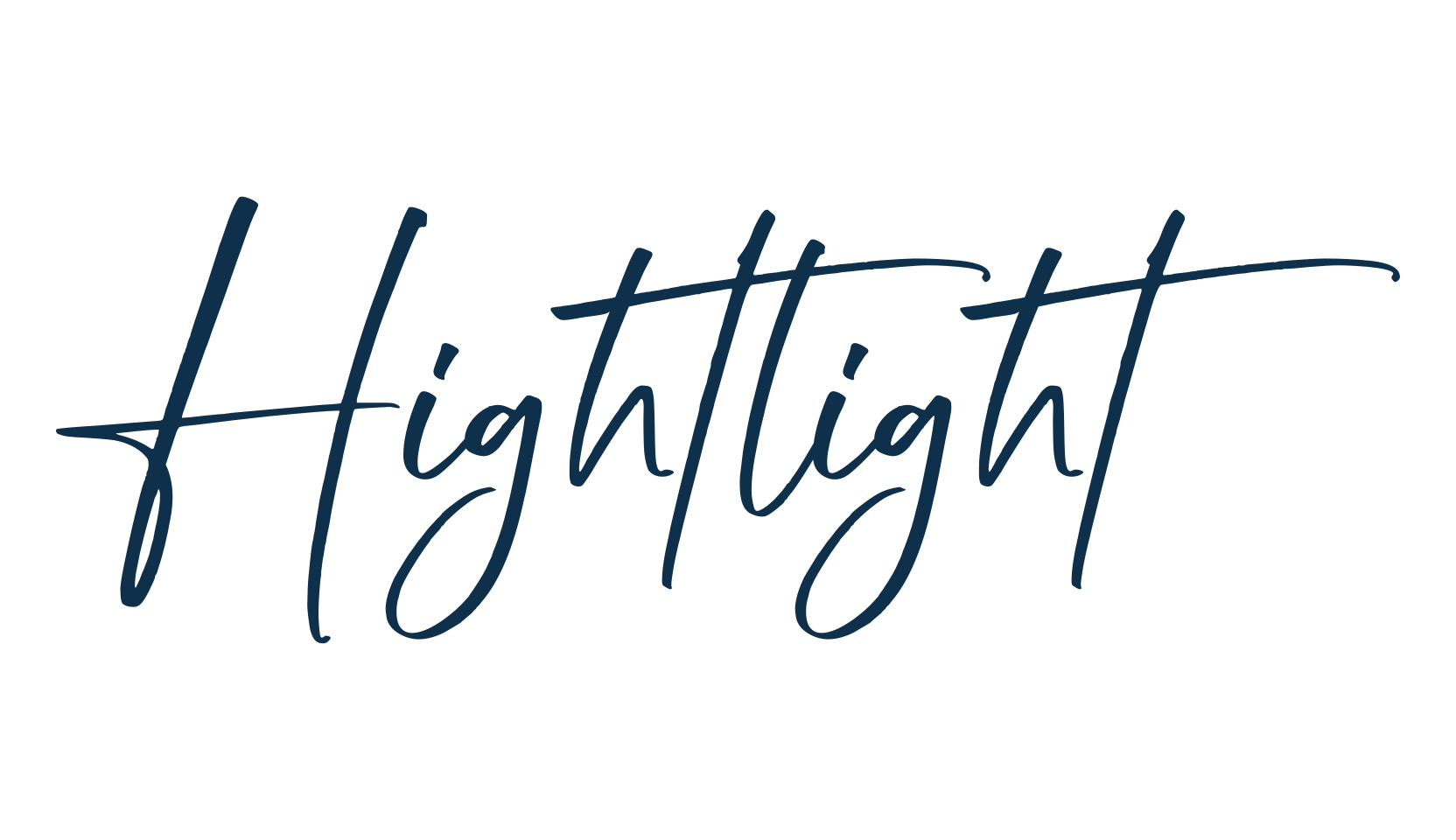 Hightlight, script handwritten fancy decorative calligraphy font preview
