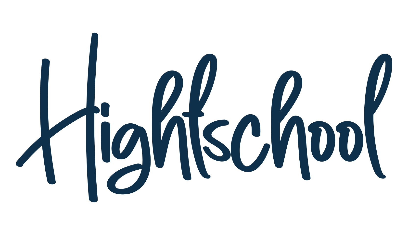 Hightschool, script handwritten fancy decorative calligraphy font preview