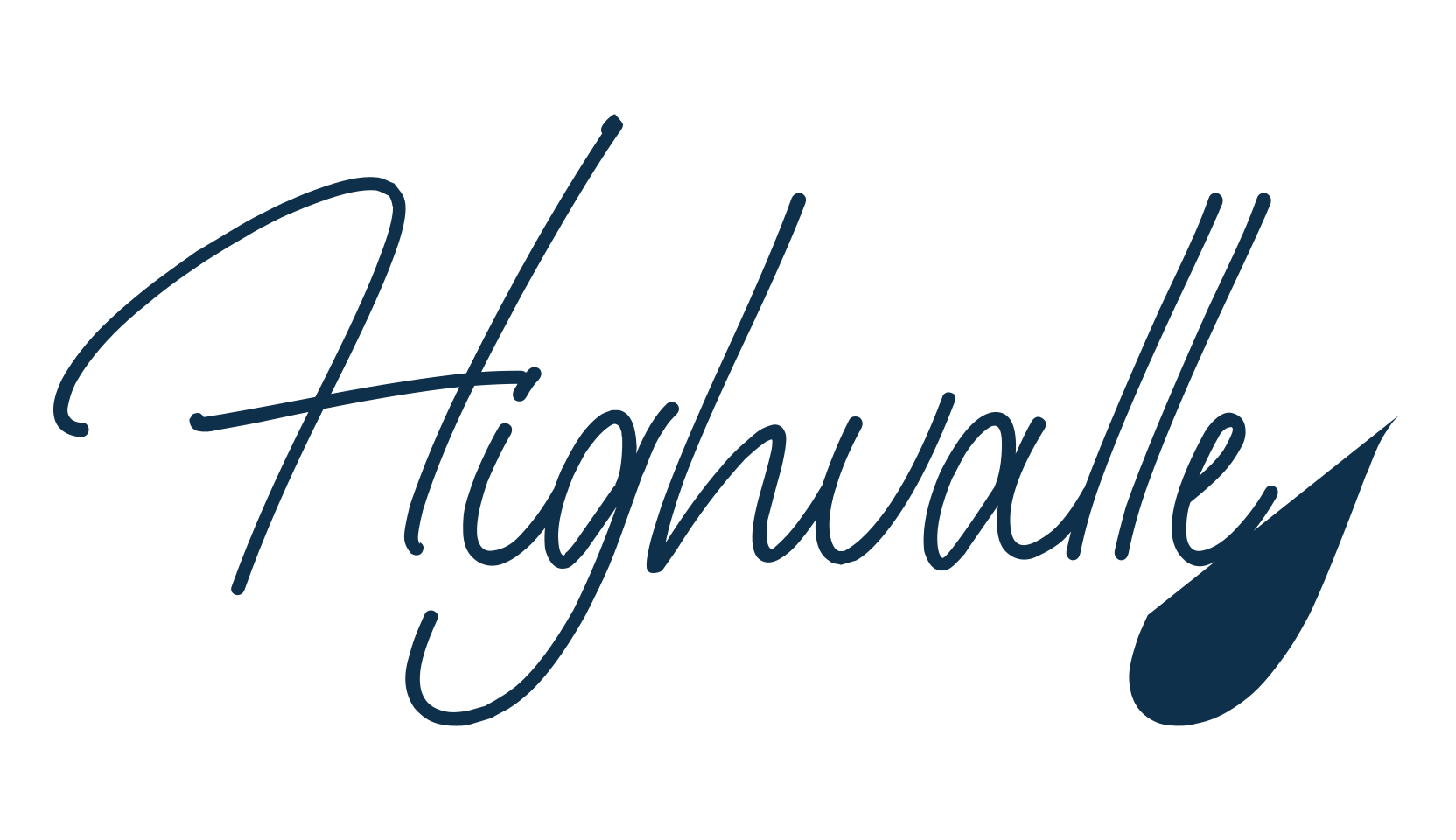 Highvalley, handwriting font preview