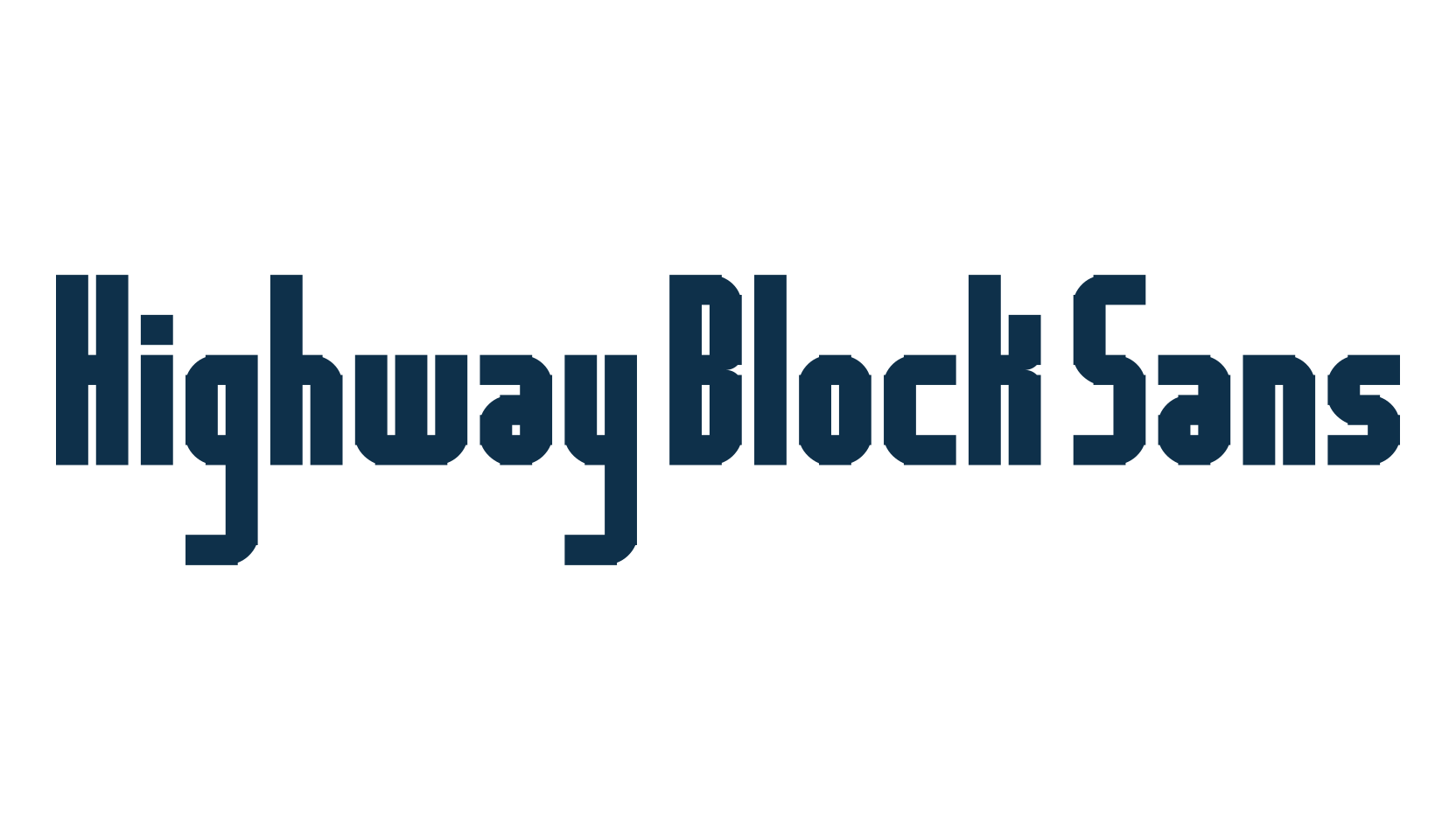 Highway Block Sans, various font preview