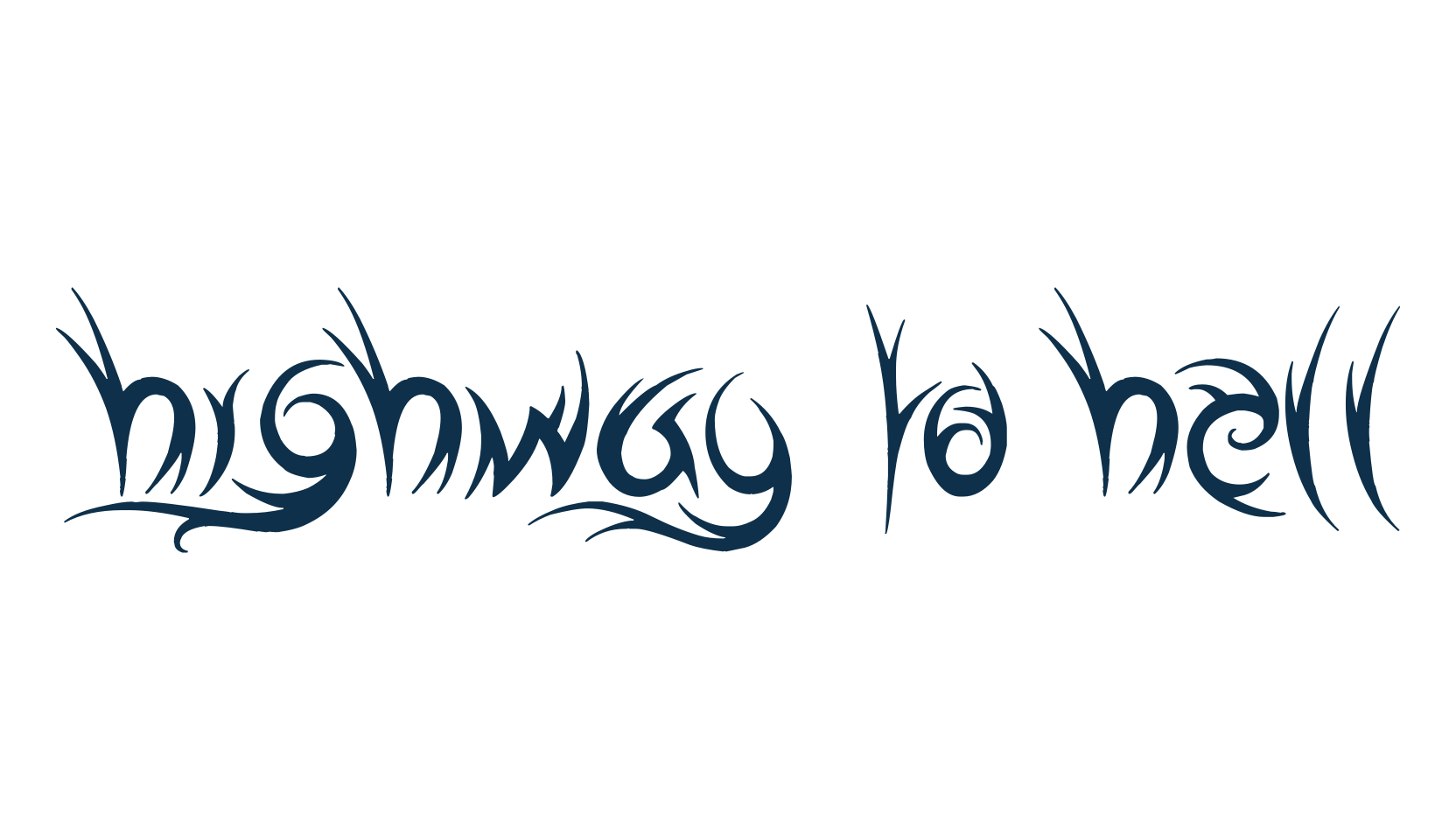 Highway to Hell, various font preview