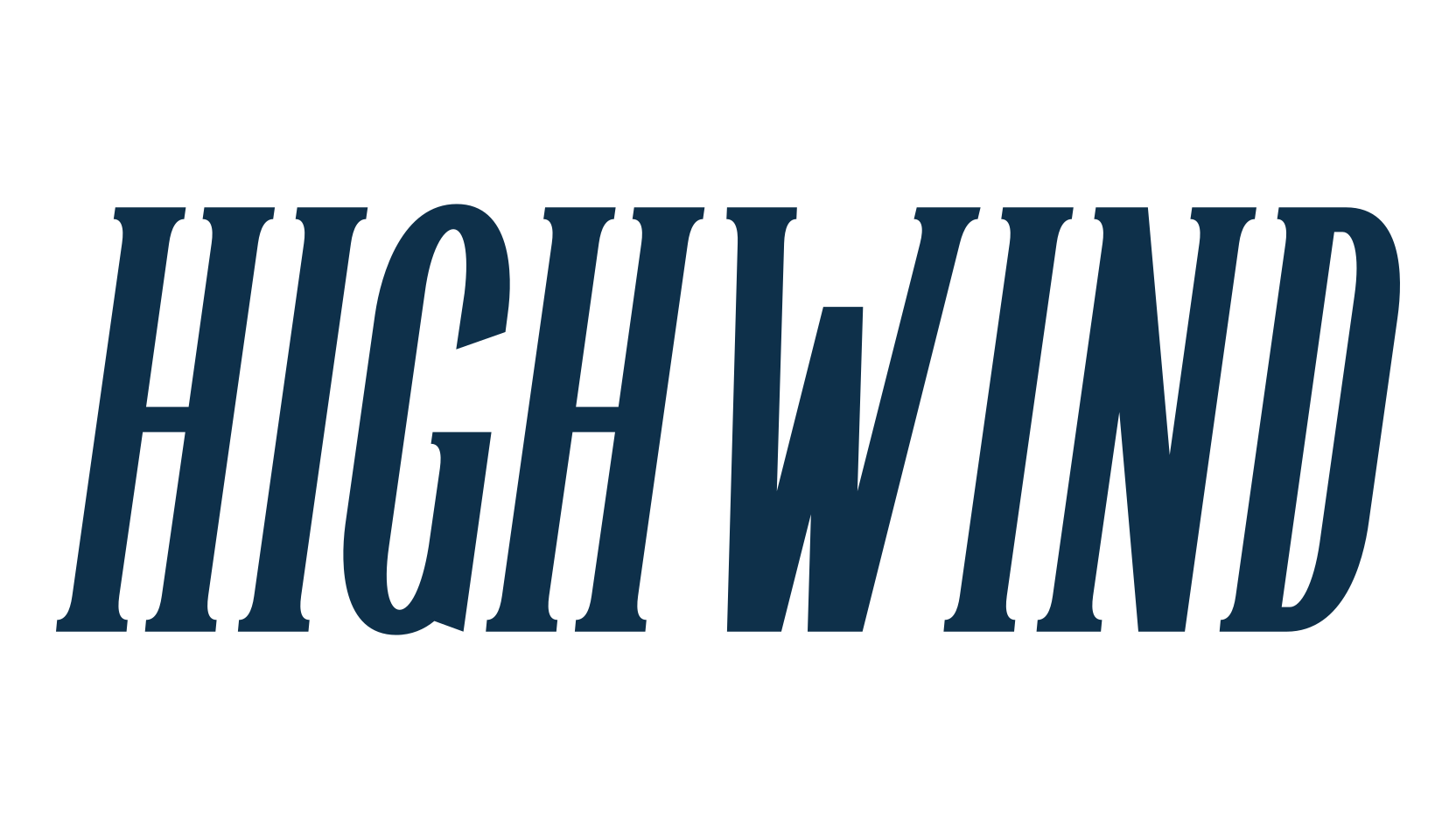 Highwind, retro font preview