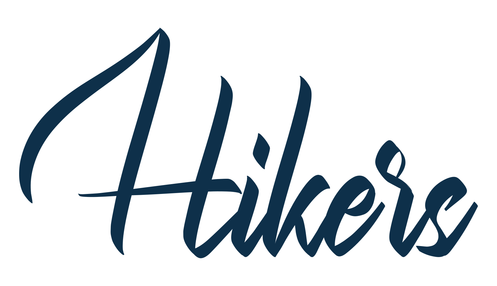 Hikers, script calligraphy fancy decorative font preview