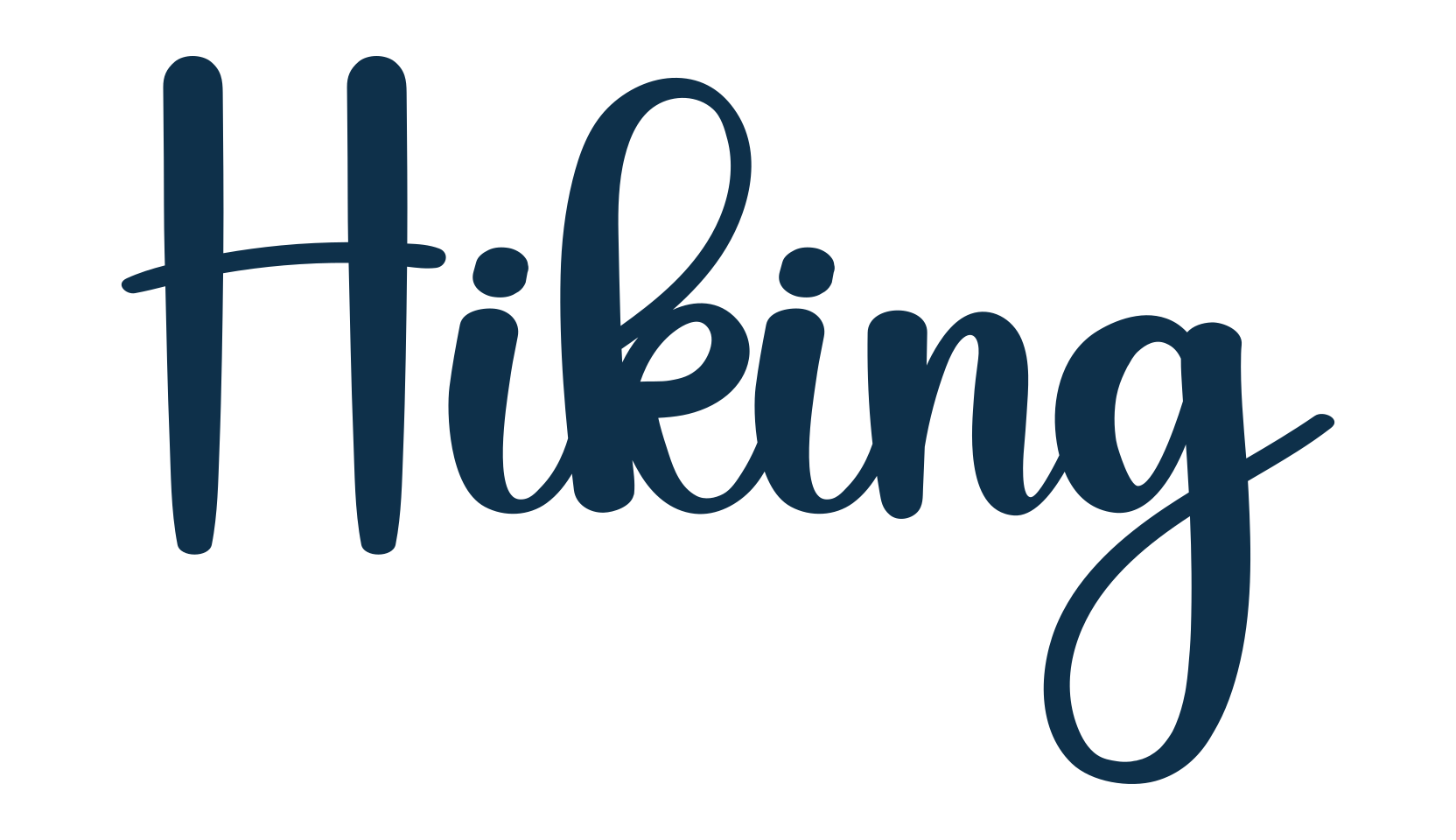Hiking (hiking-2), fancy decorative font preview