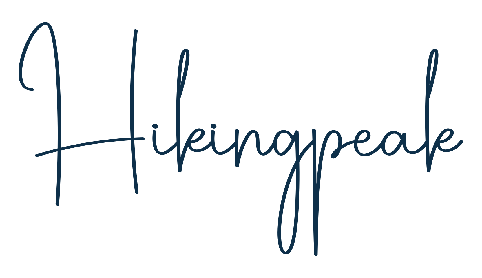 Hikingpeak, handwriting font preview
