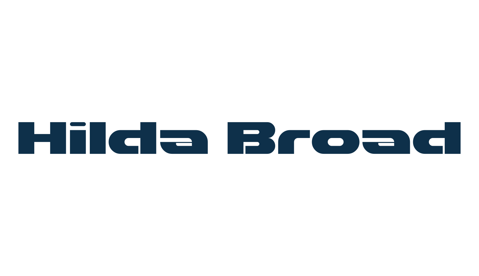 Hilda Broad, techno sci-fi font preview