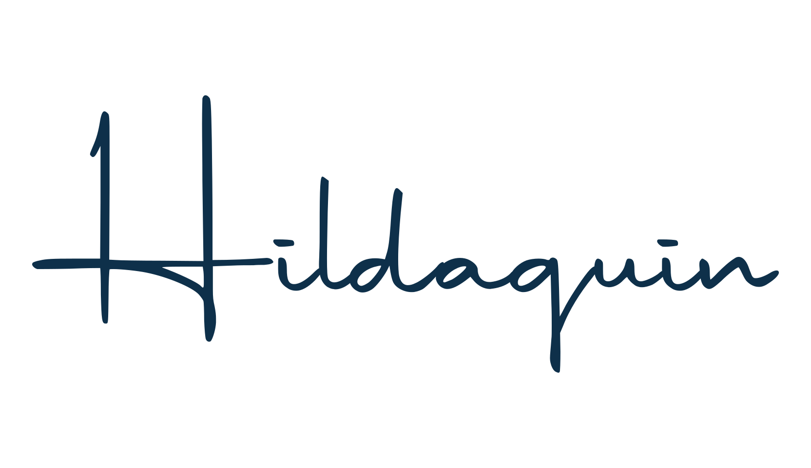 Hildaquin, handwriting font preview