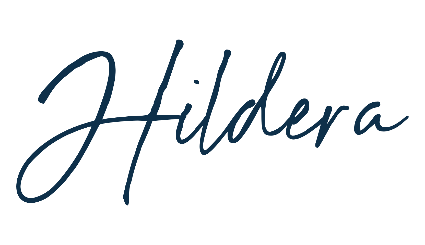 Hildera, handwriting font preview