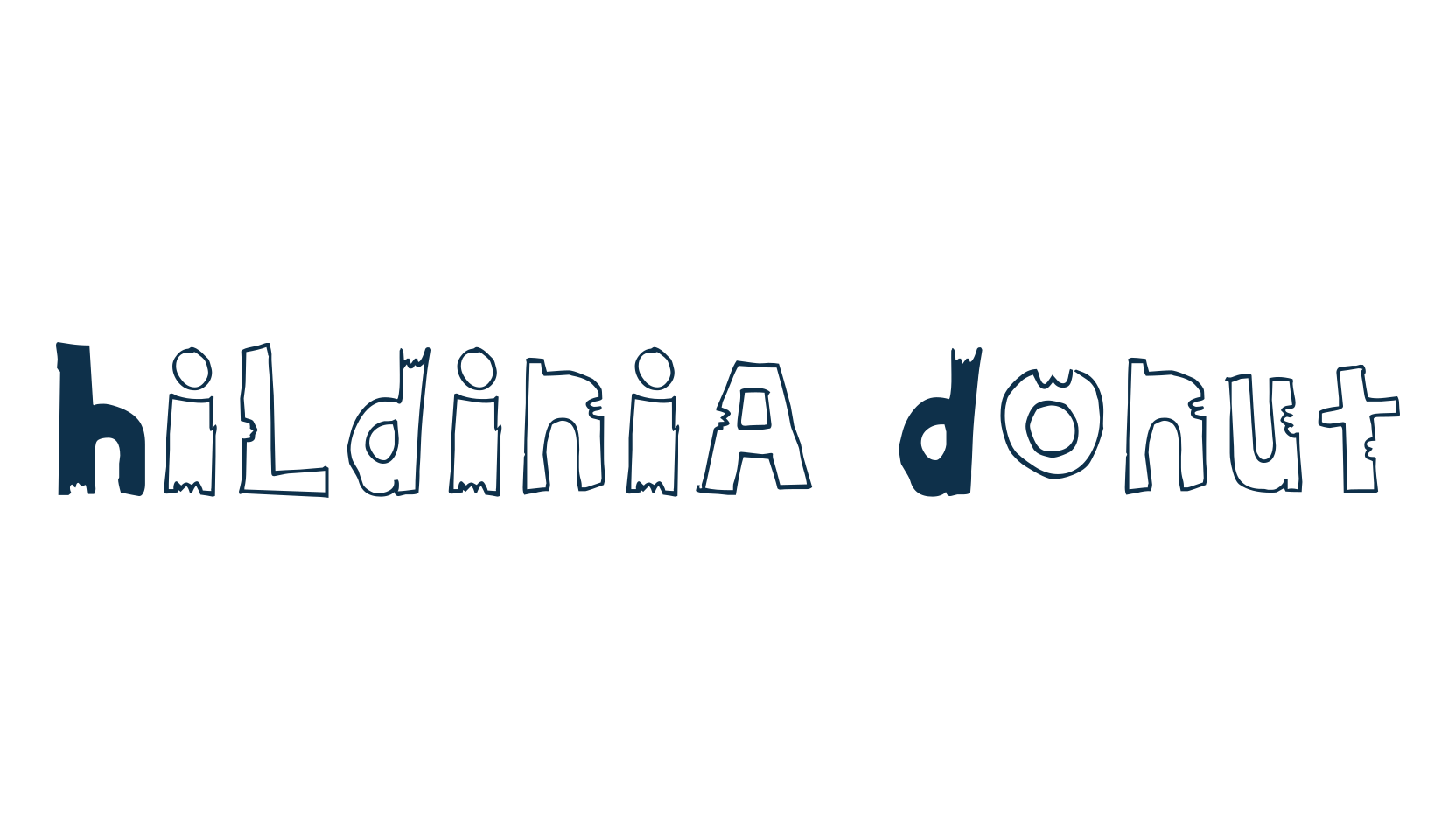 Hildinia Donut, cartoon font preview