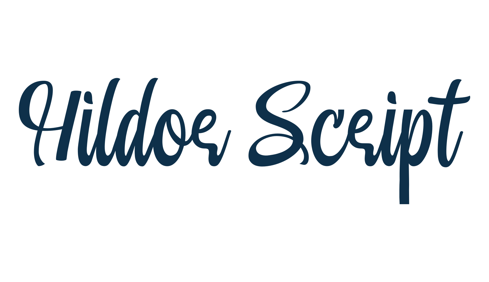 Hildor Script, display market font preview