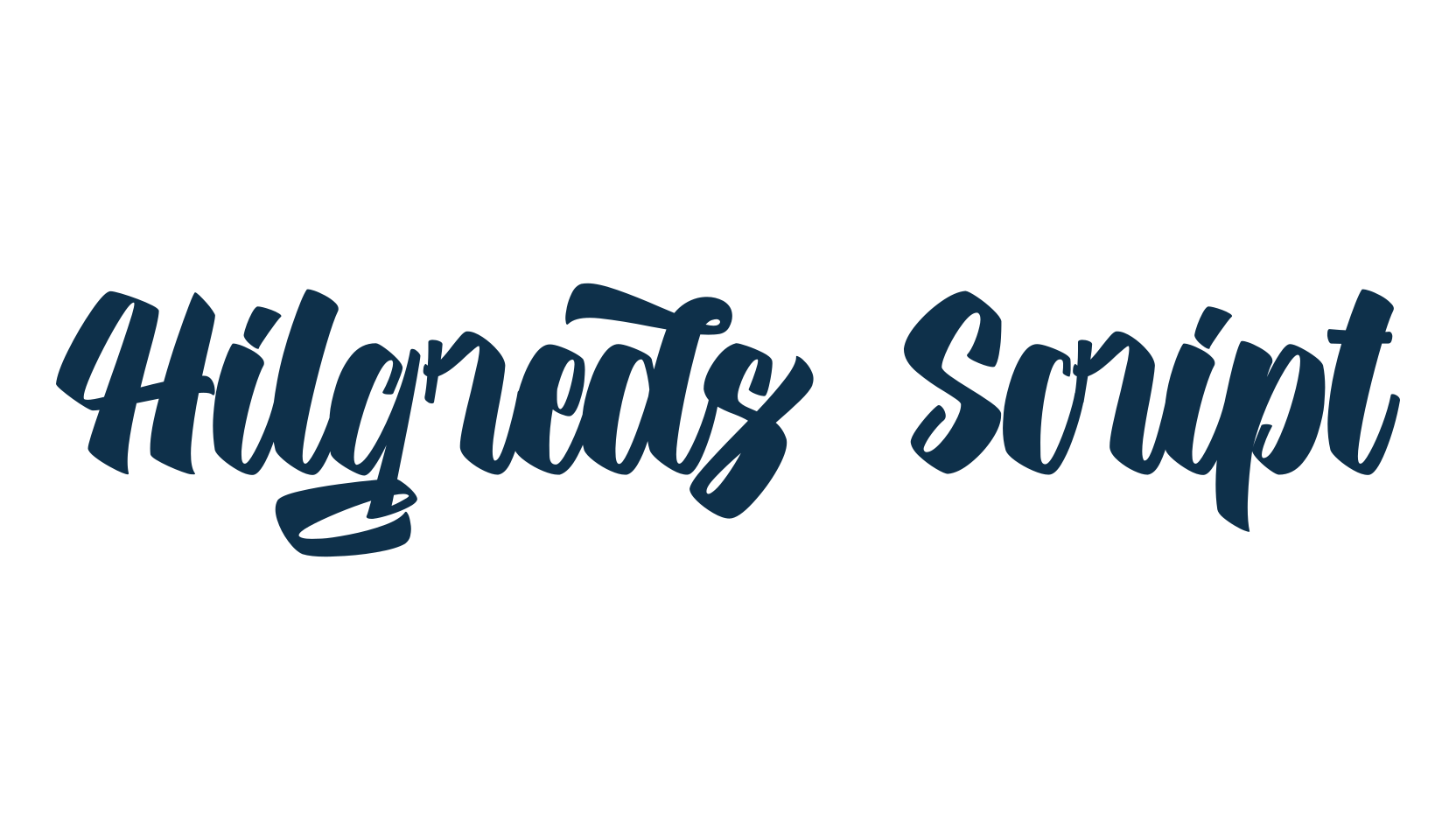 Hilgreds Script, display market font preview