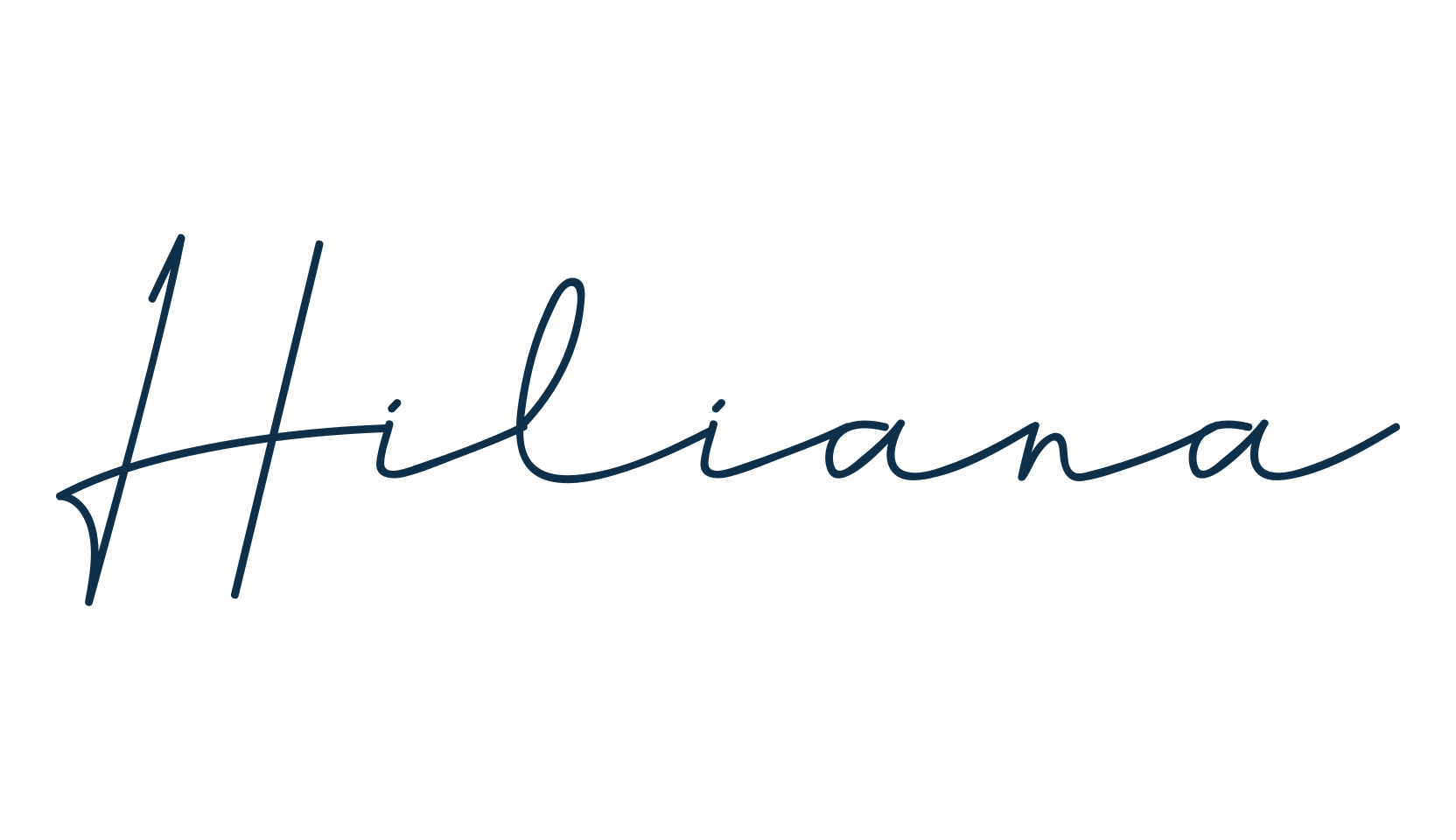 Hiliana, handwriting font preview