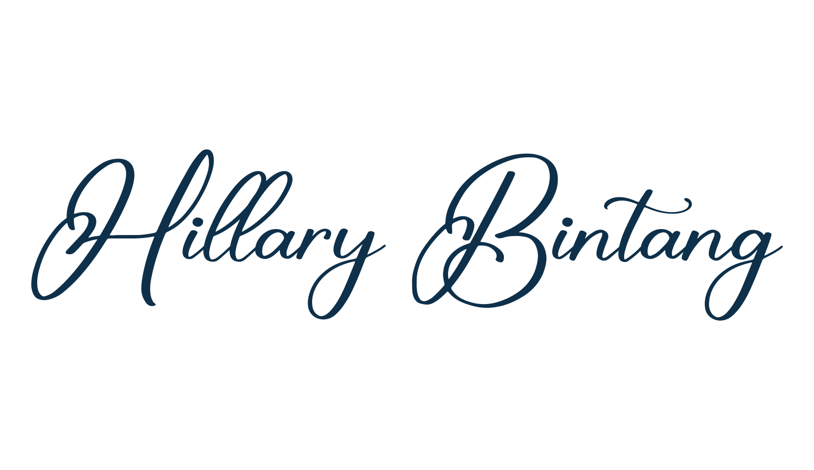 Hillary Bintang, calligraphy font preview