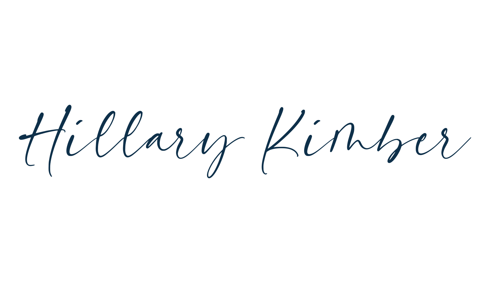 Hillary Kimber, handwriting font preview