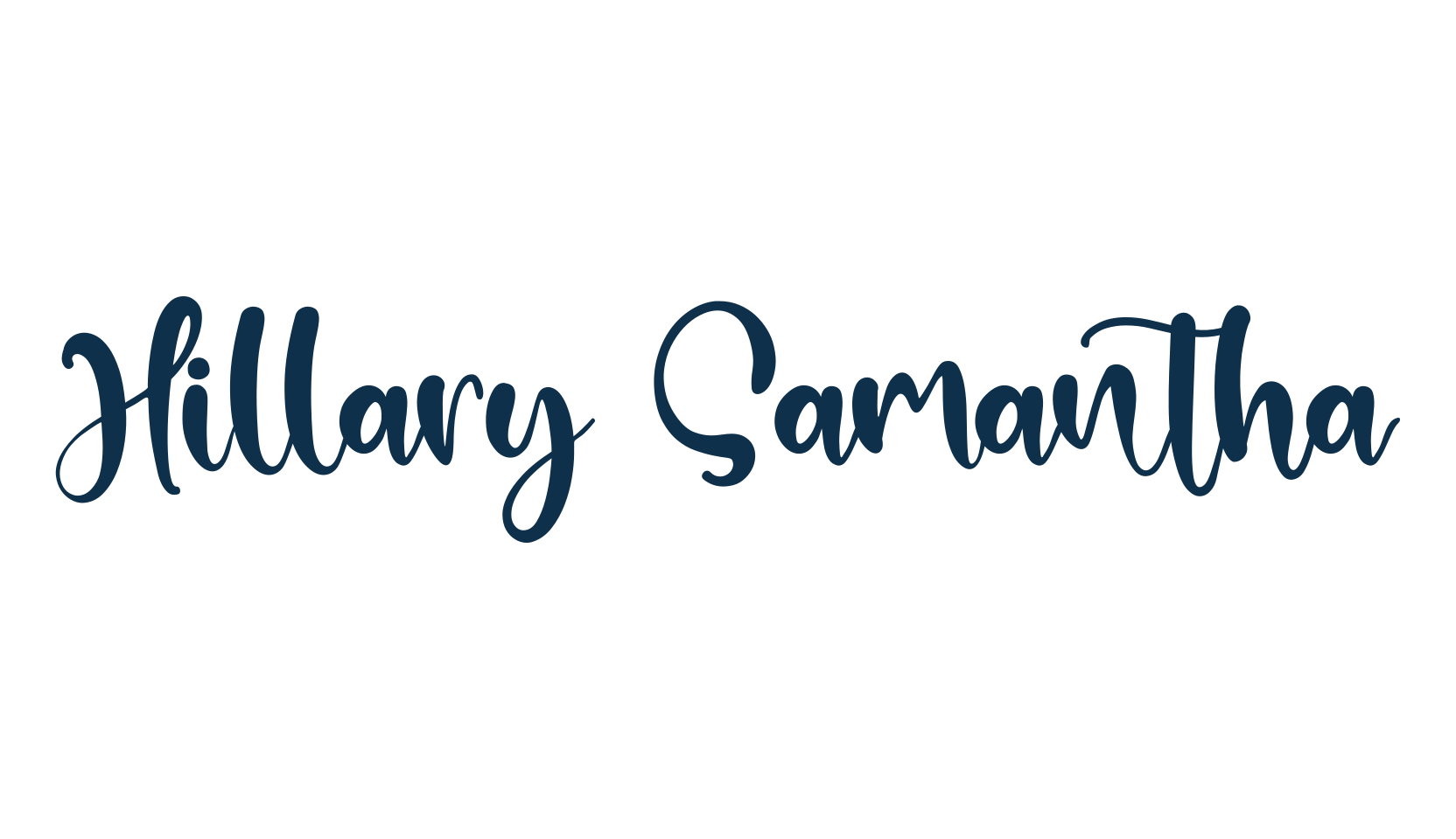 Hillary Samantha, script calligraphy fancy decorative font preview