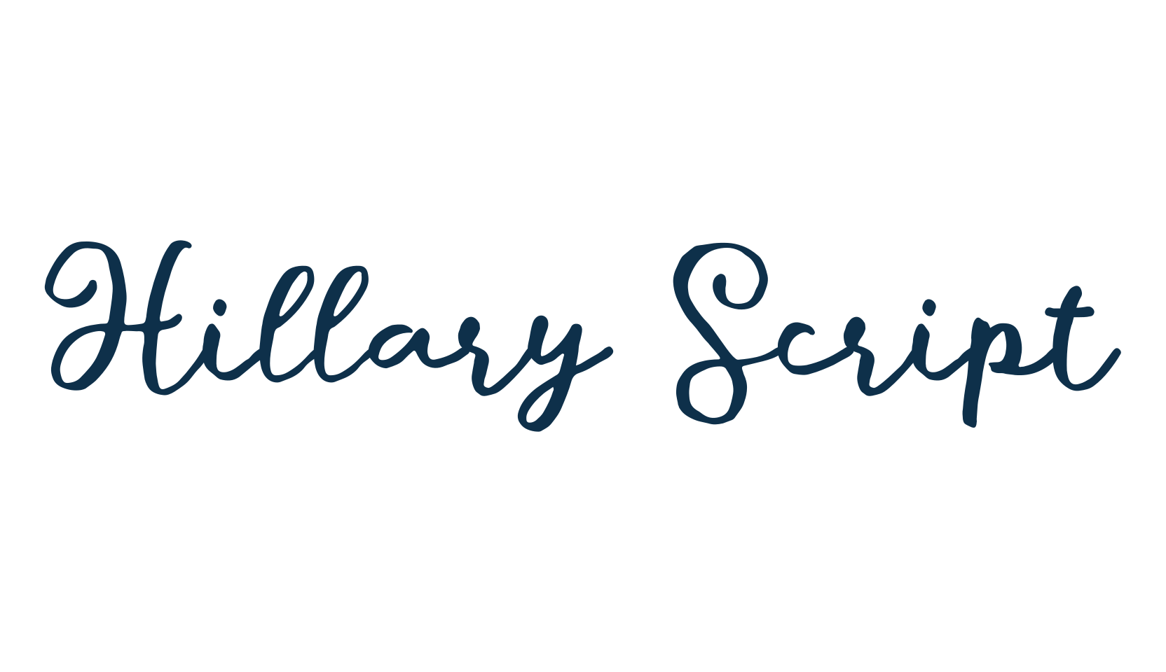 Hillary Script, handwriting font preview